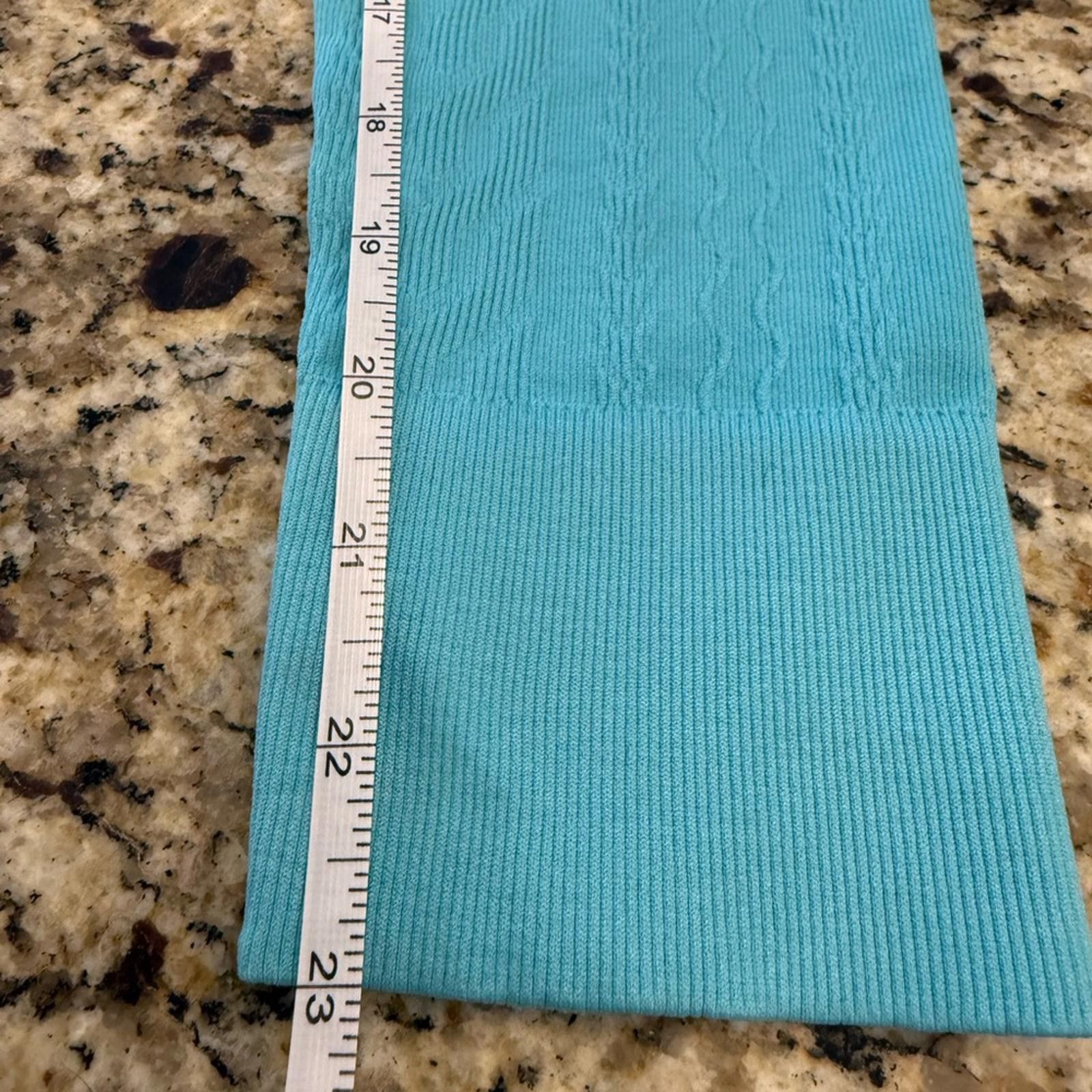 Other Joy Lab teal blue ribbed leggings. Features a SZ SM Size 28" / US 6 / IT 42 - 6 Thumbnail