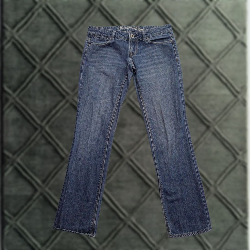 American Eagle Outfitters VINTAGE American Eagle 77 Straight Jeans Womens 2 Short Blue Medium Wash Denim Size 26" / US 2 / IT 38 - 1 Thumbnail