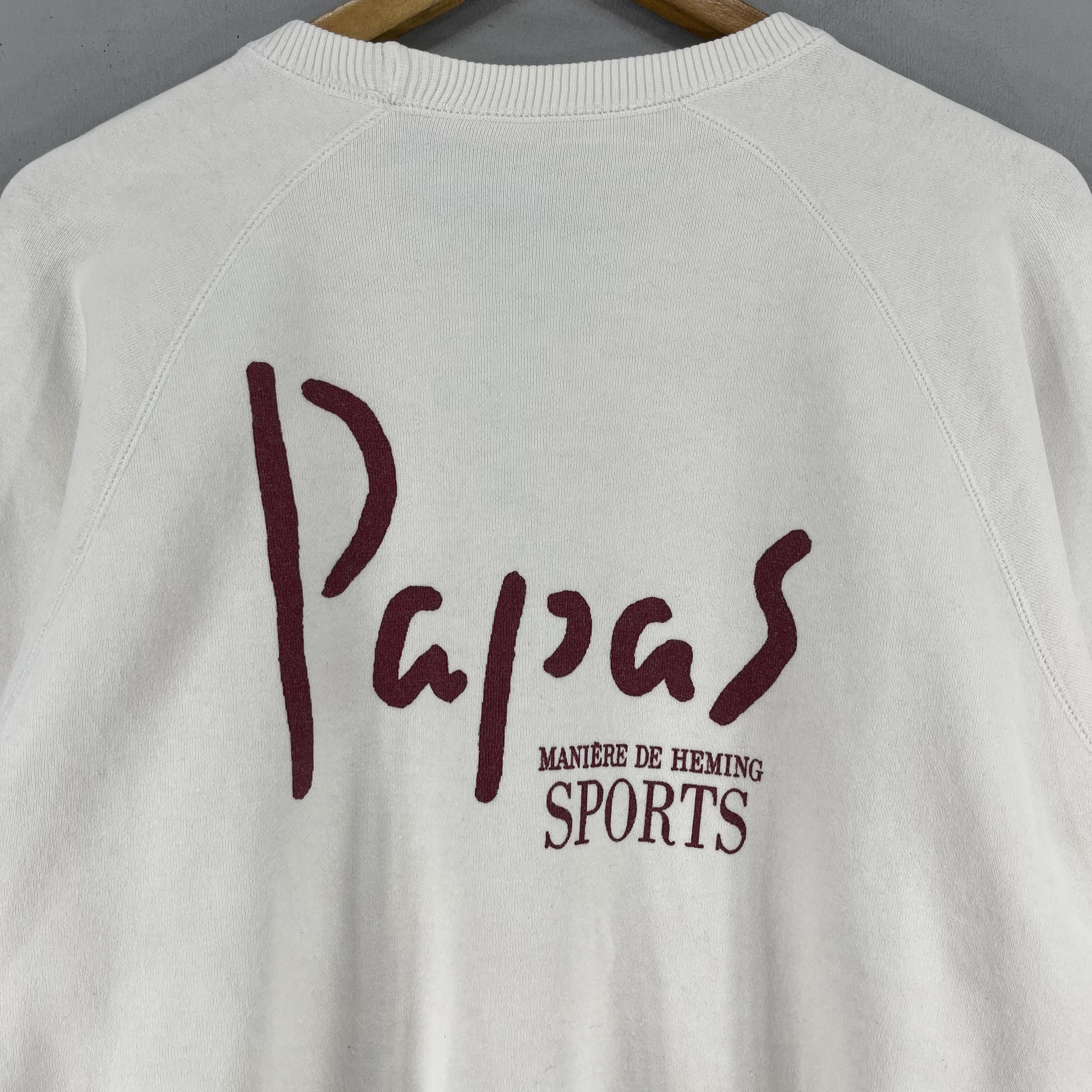 Designer × Japanese Brand × Vintage Vintage PAPAS Maniere De Heming Back Hit Sweatshirt Size US L / EU 52-54 / 3 - 2 Thumbnail