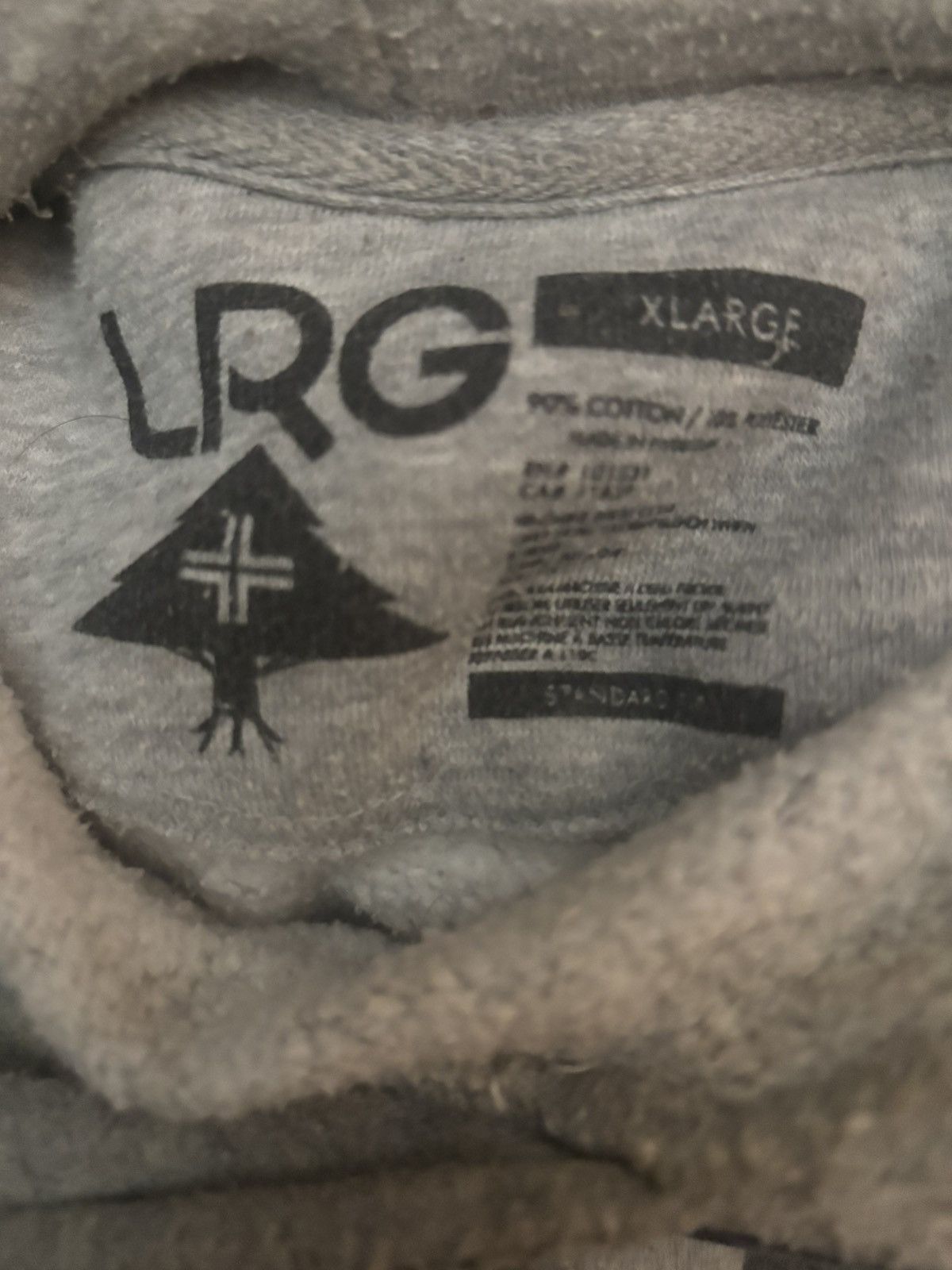 LRG LRG Men's Grey Back Print Sweatshirt Size US XL / EU 56 / 4 - 3 Thumbnail