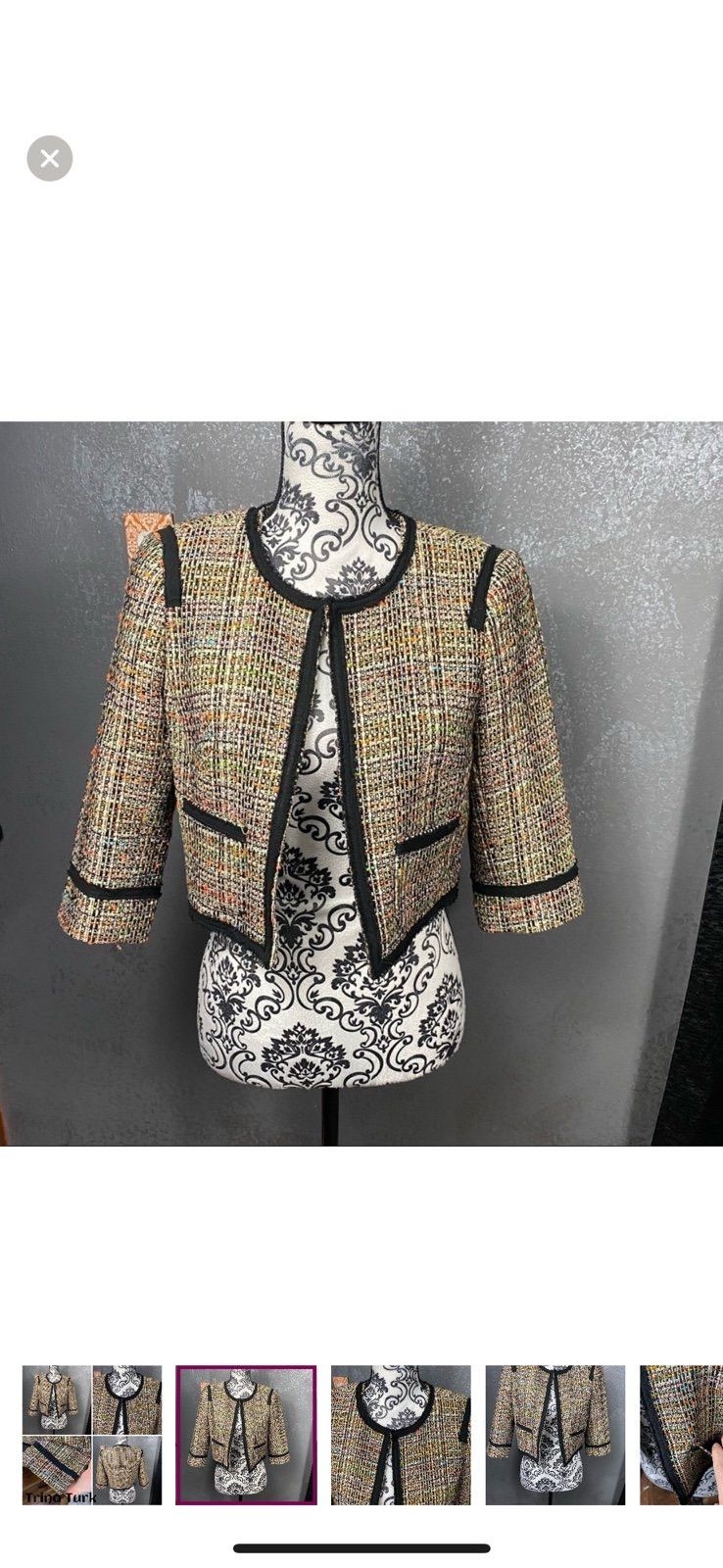 Trina Turk Trina Turk textured metallic evening work jacket blazer. B Size XS / US 0-2 / IT 36-38 - 2 Thumbnail