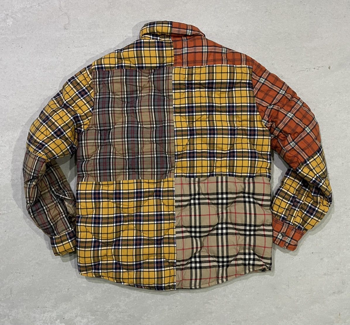 Burberry 🔥A/W 2019 BURBERRY PATCHWORK CONTRAST CHECK PUFFER OVERSHIRT Size US M / EU 48-50 / 2 - 13 Thumbnail
