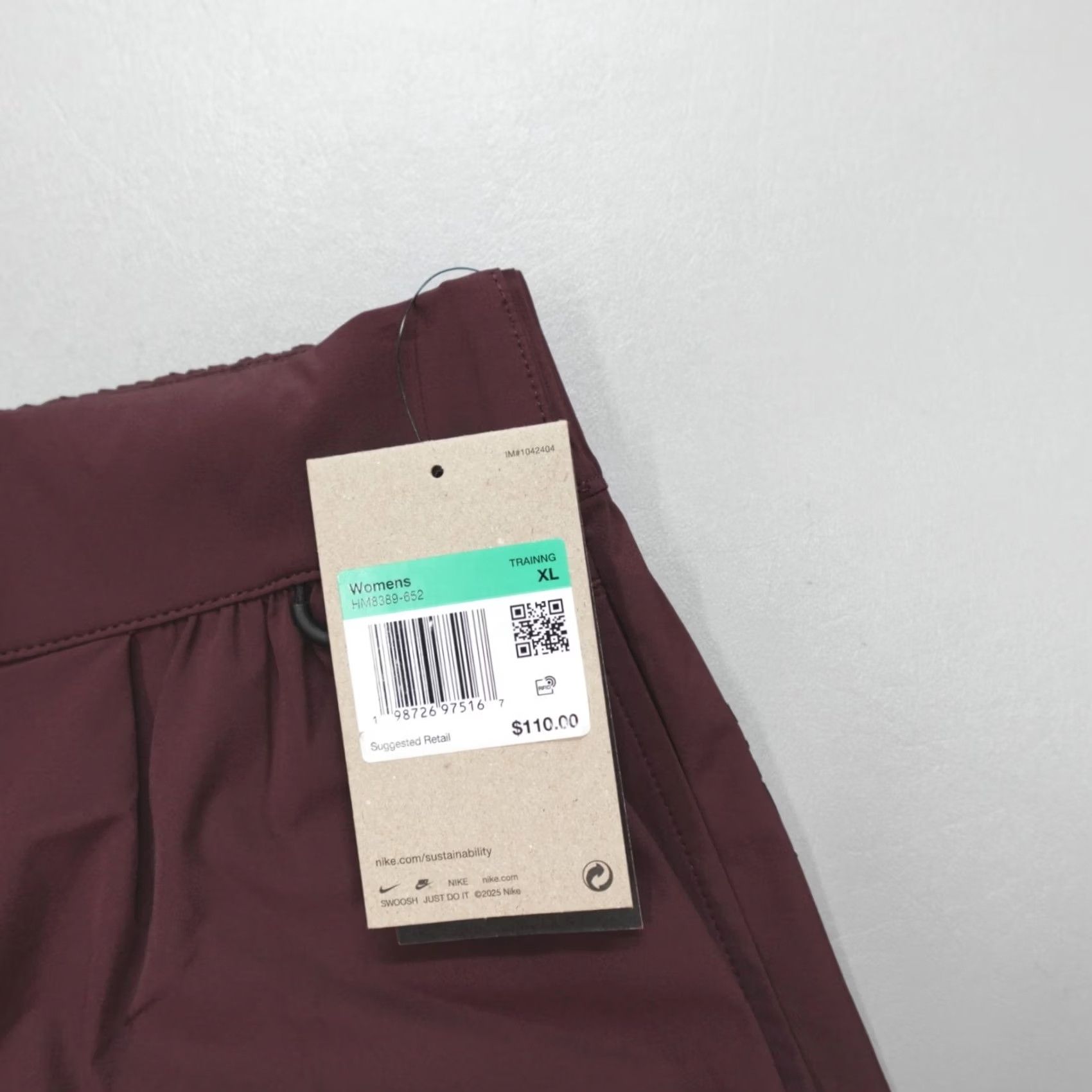 Nike Nike 24.7 PerfectStretch Women's High-Waisted Wide-Leg Pants XL Burgundy Crush Nike Dri-FIT Size 40" / US 18 - 3 Thumbnail