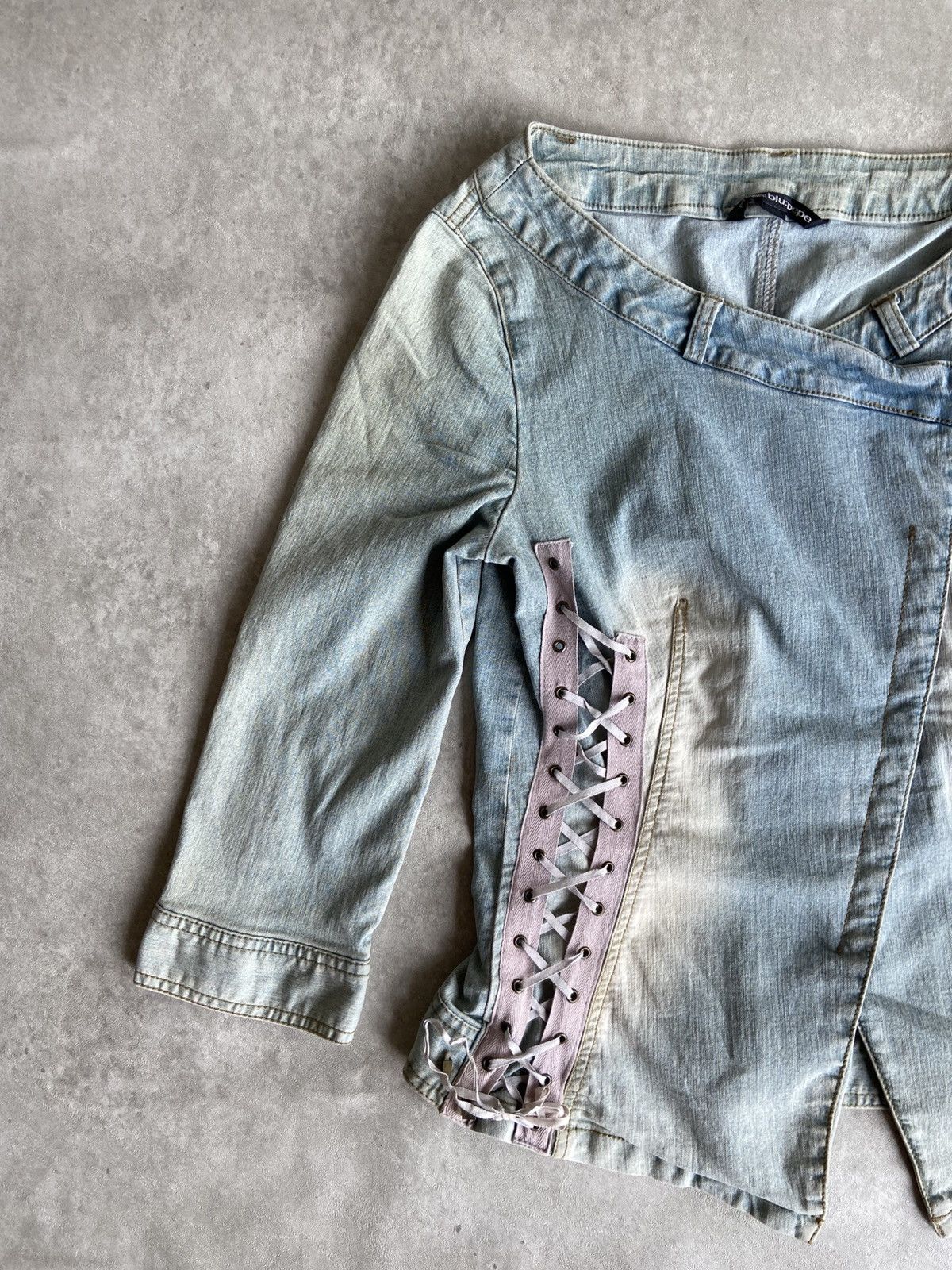 Designer × If Six Was Nine × Le Grande Bleu (L.G.B.) Blue Pepe Raw Denim Jacket Size S / US 4 / IT 40 - 2 Thumbnail