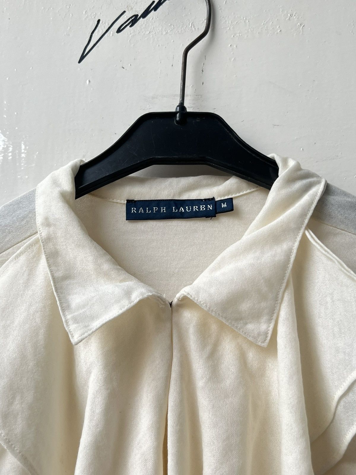 Ralph Lauren RALPH LAURENT Cream Shawl Tie Shirt Size US XS / EU 42 / 0 - 13 Thumbnail