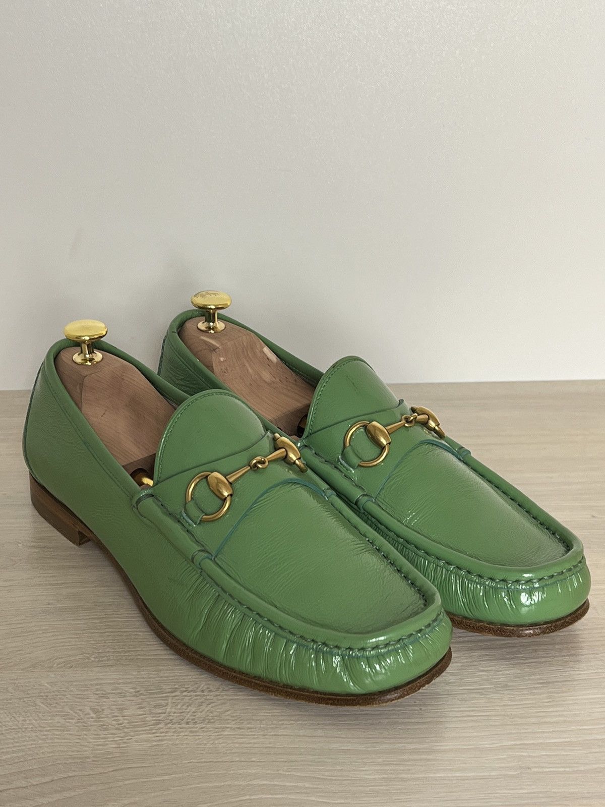 Gucci Teal Patent Leather Horsebit Loafers Size US 9 / EU 42 - 2 Thumbnail