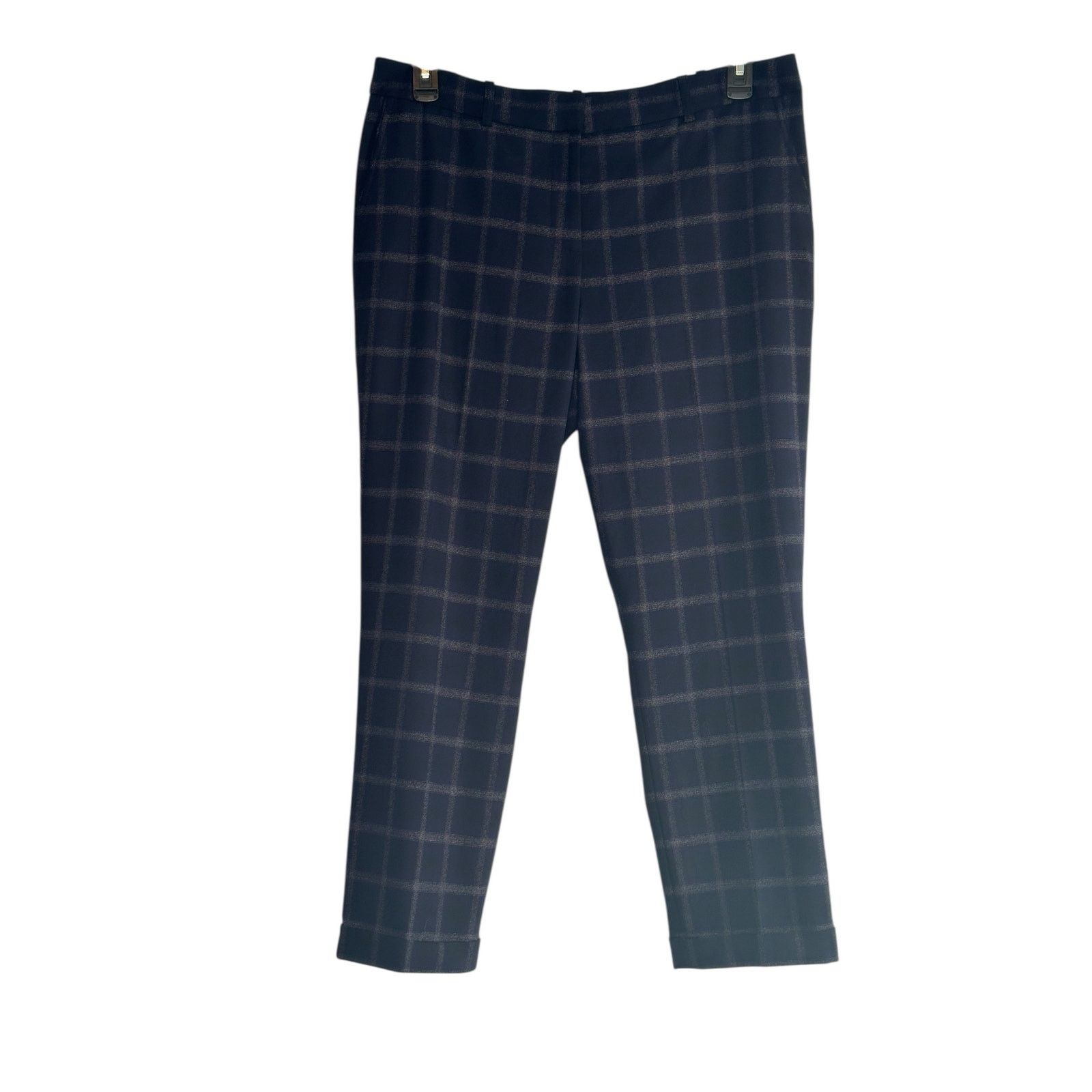 Elie Tahari Tahari purple cream plaid pants size 12 Size 34" / US 12 / IT 48 - 3 Thumbnail
