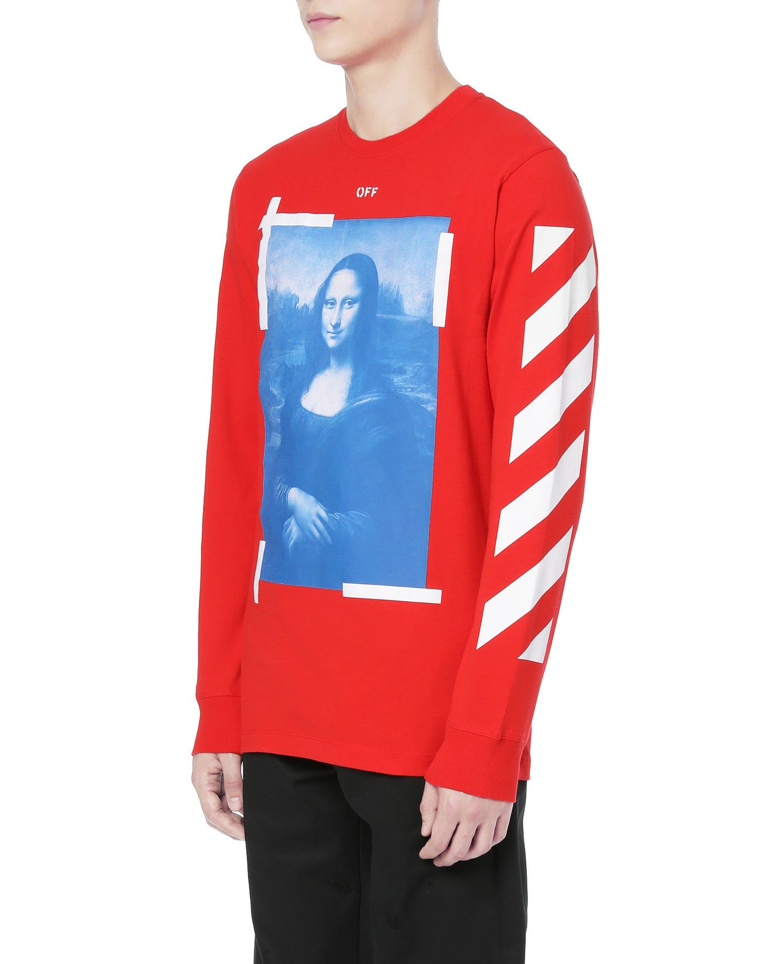 Off-White Red Mona Lisa Arrows Long Sleeve T-Shirt Size US M / EU 48-50 / 2 - 3 Thumbnail