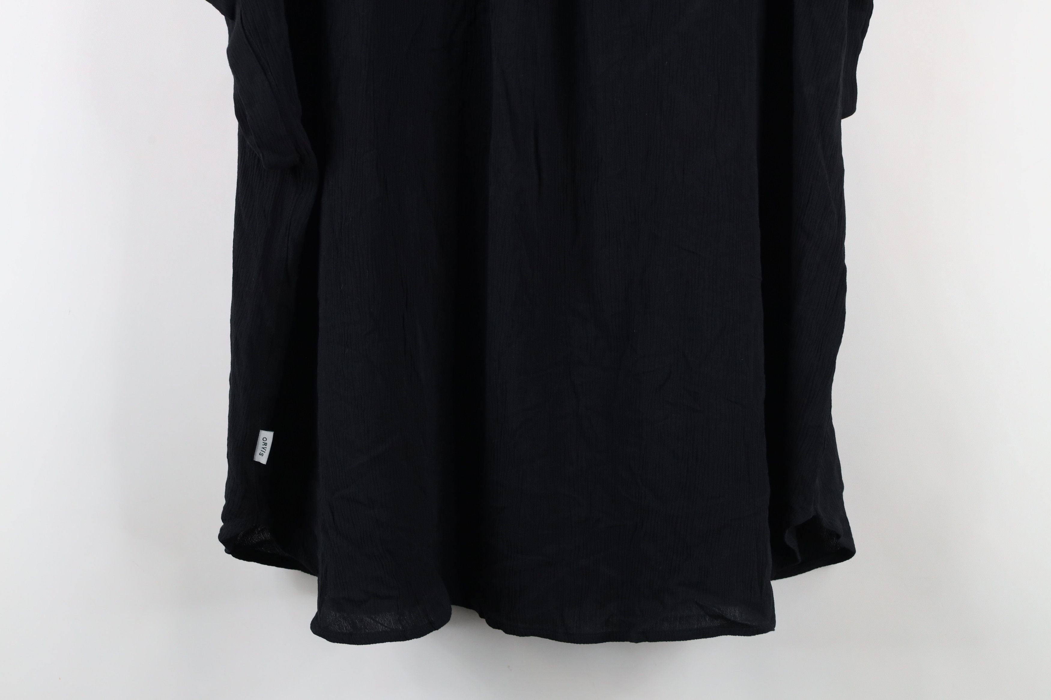 Orvis × Vintage New Orvis Blank Gauzy Rayon Button Shirt Blouse Top Black Size XXL / US 16-18 / IT 52-54 - 12 Thumbnail