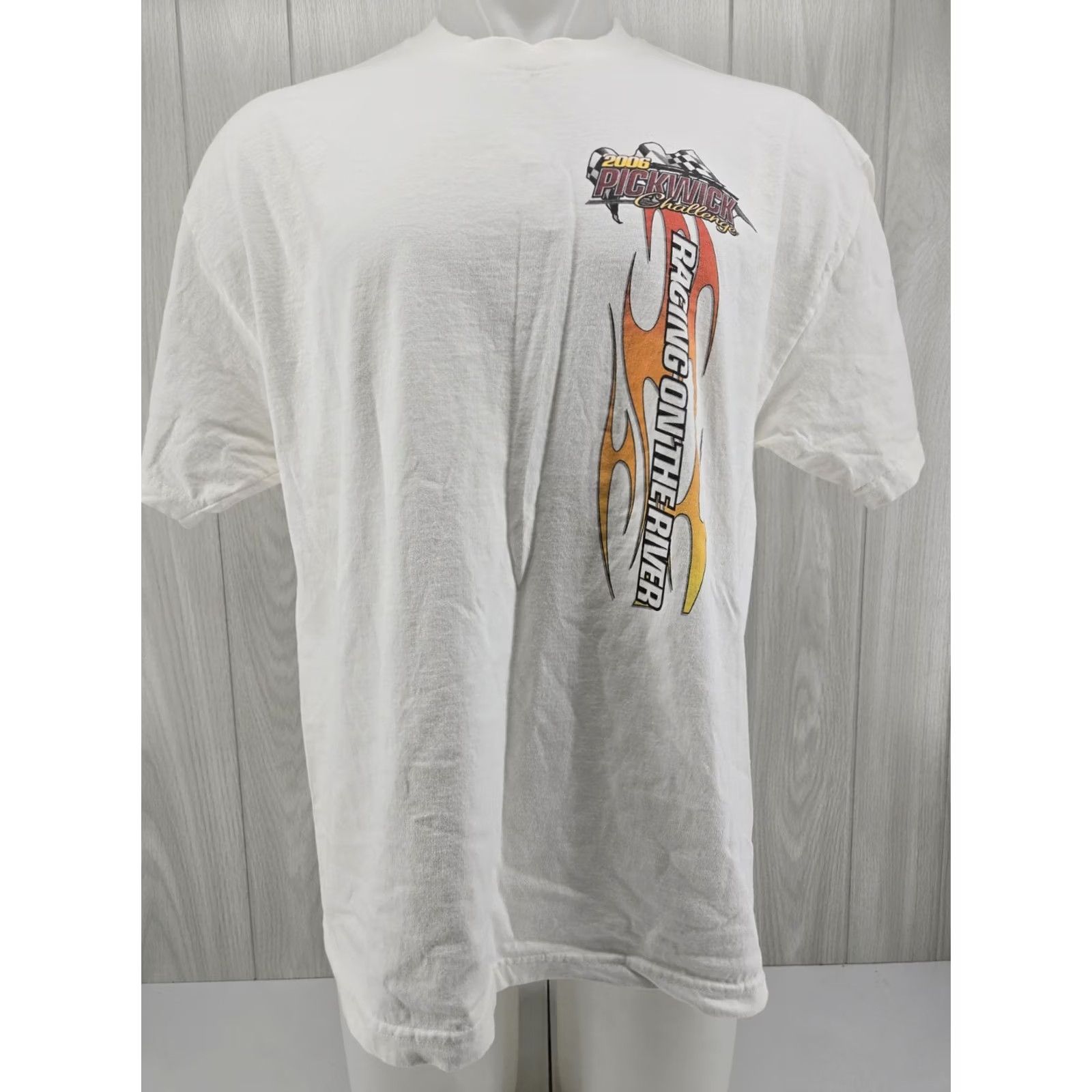 AAA 2006 Pickwick Challenge Hydro Men's T-Shirt Boat Racing Graphic XL White Cotton Short Sleeve Size US XL / EU 56 / 4 - 2 Thumbnail