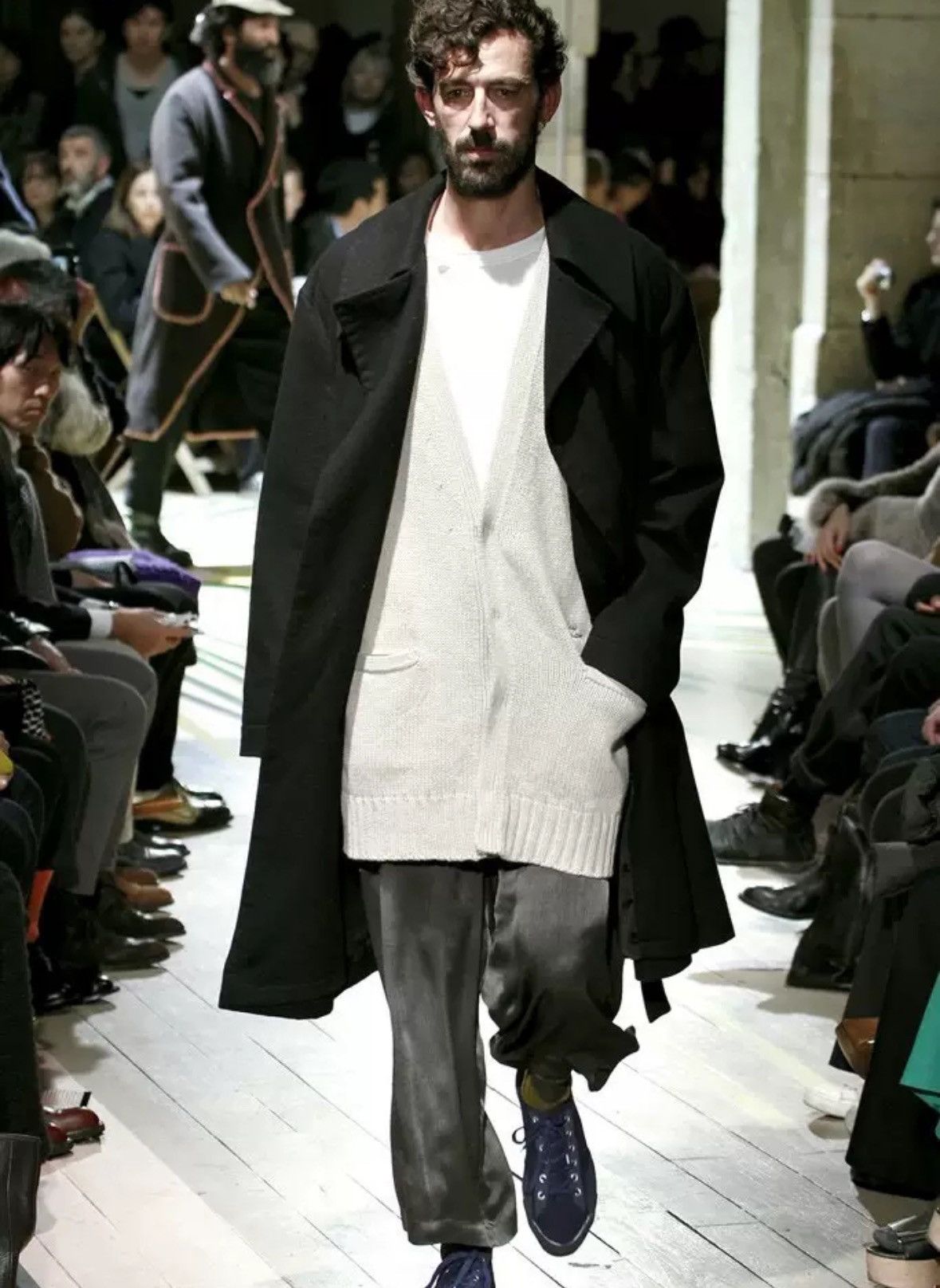 Yohji Yamamoto Yohji Yamamoto 12aw Coarse Knitted Belt Coat Size US M / EU 48-50 / 2 - 8 Thumbnail