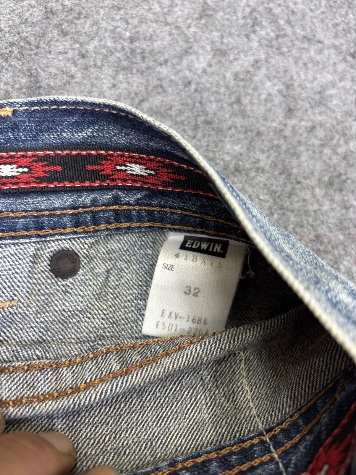 Edwin EDWIN Navajo Designer Stylish Fades Bush Pant Denim F862 Size US 33 - 17 Thumbnail