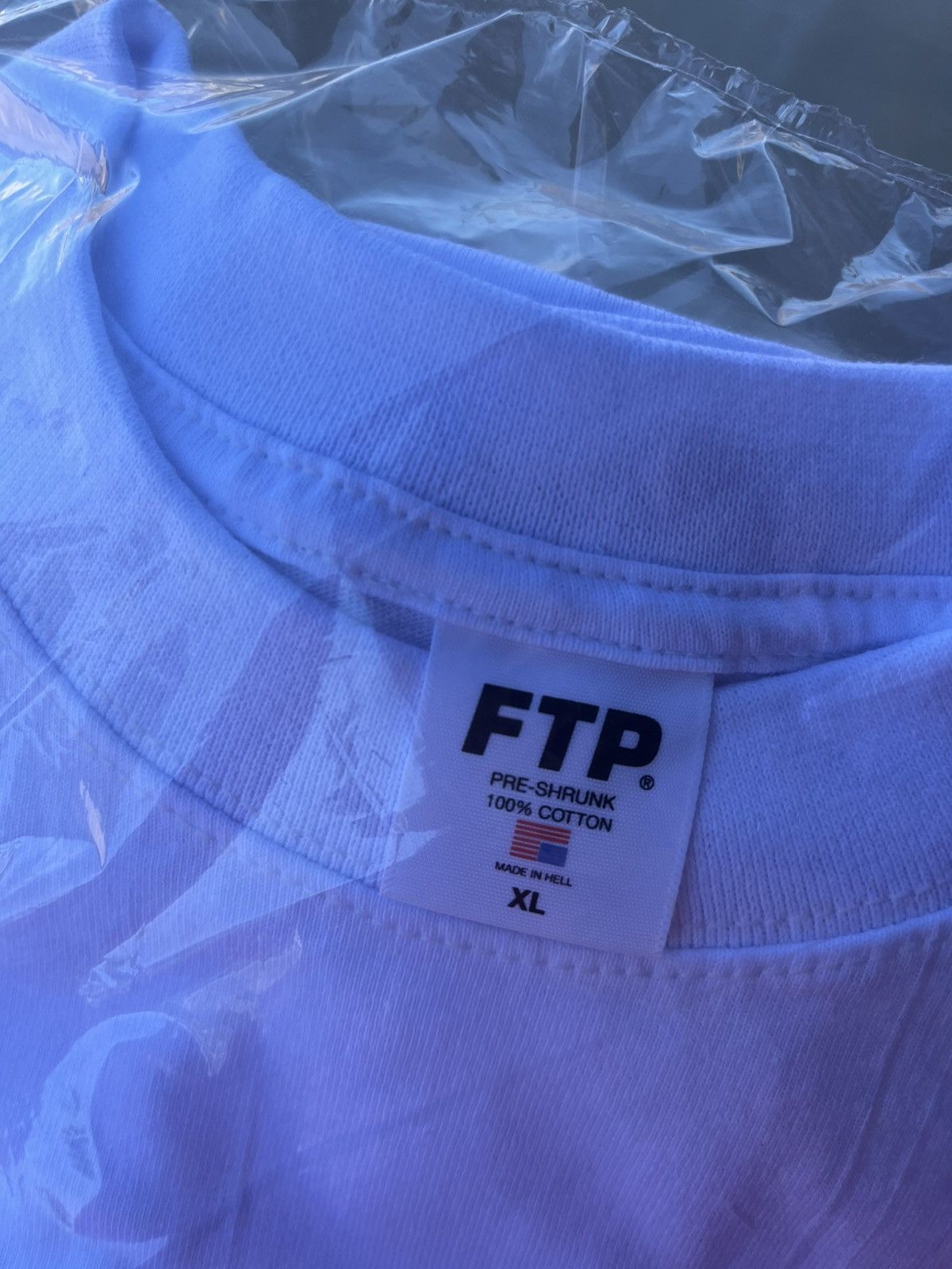 FTP Rhinestone Logo Tee White Size Large | eBay