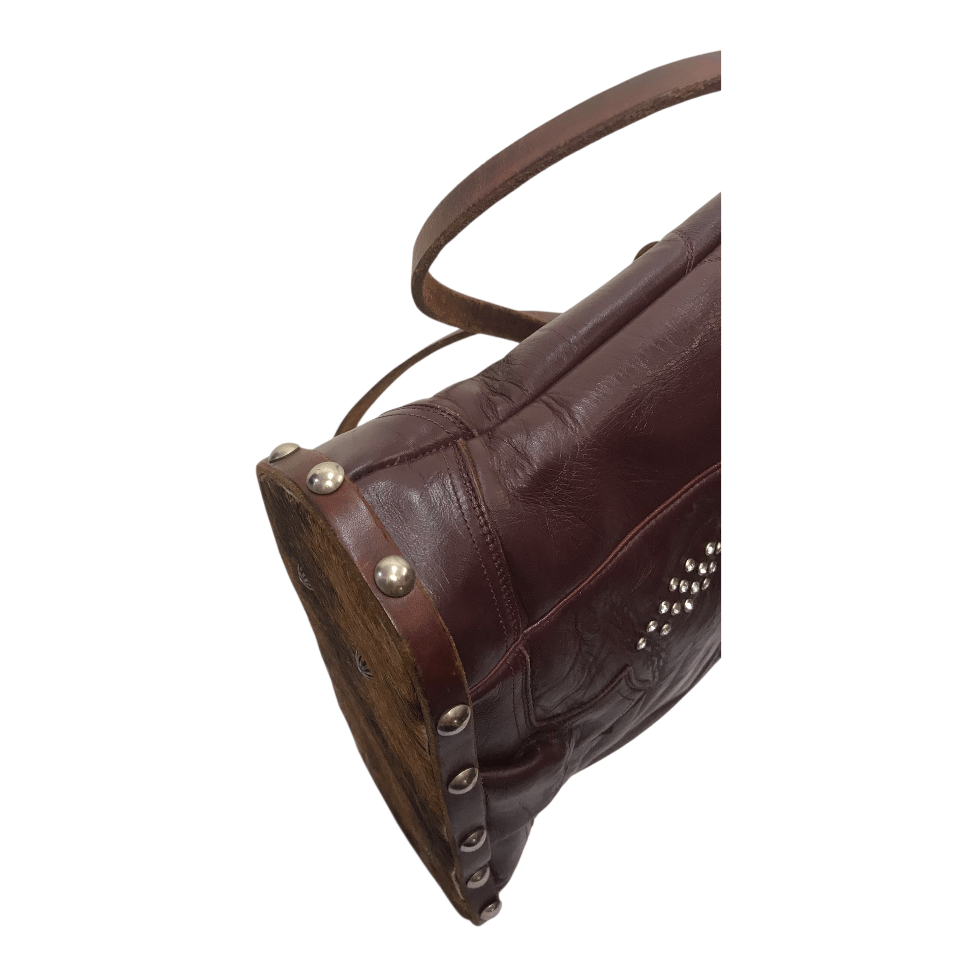 Vintage Western Vintage Comb Last Handmade Leather HandBag Size ONE SIZE - 11 Thumbnail