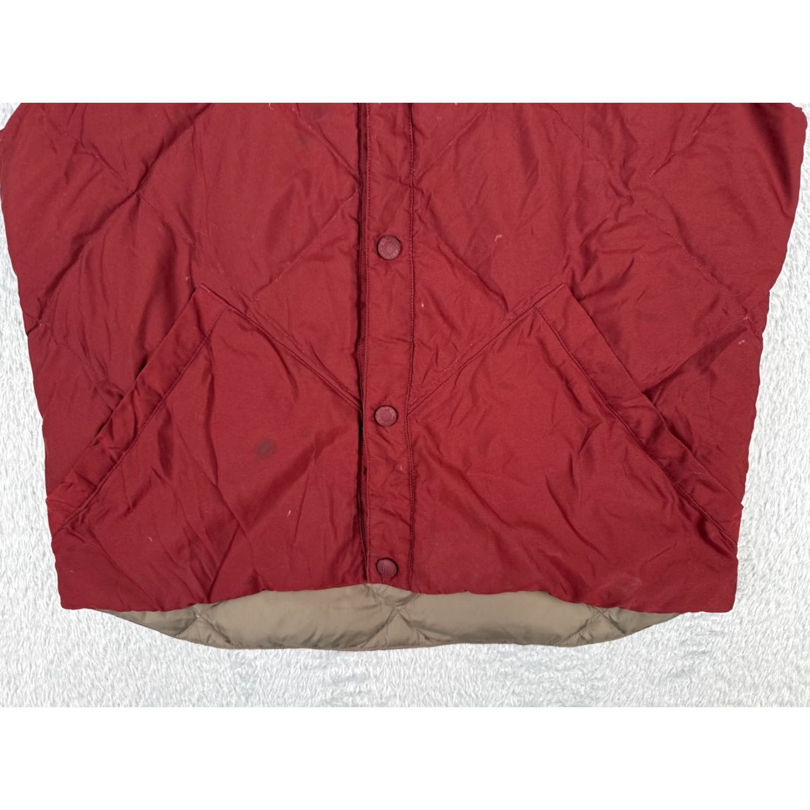 Vintage VINTAGE Cabelas Vest Adult Medium Red Quilted Goose Down Hiking Hunting Button Up Mens Size US M / EU 48-50 / 2 - 5 Thumbnail