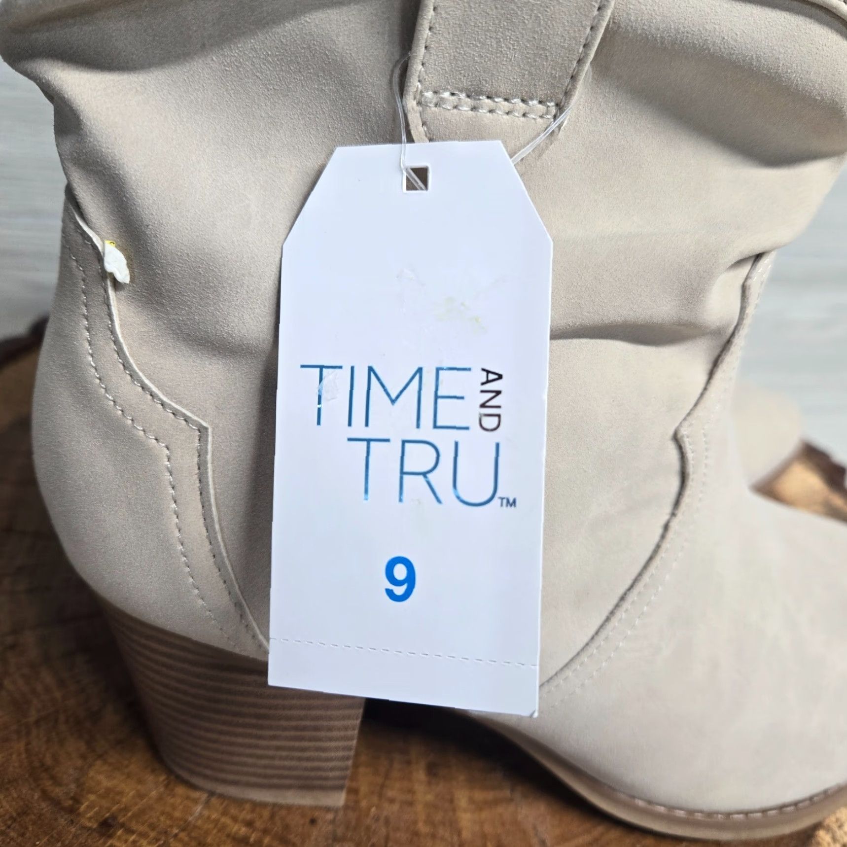 Vintage Time and Tru Boots Women 9 Cognac Faux Suede Chelsea Size US 9 / IT 39 - 6 Thumbnail