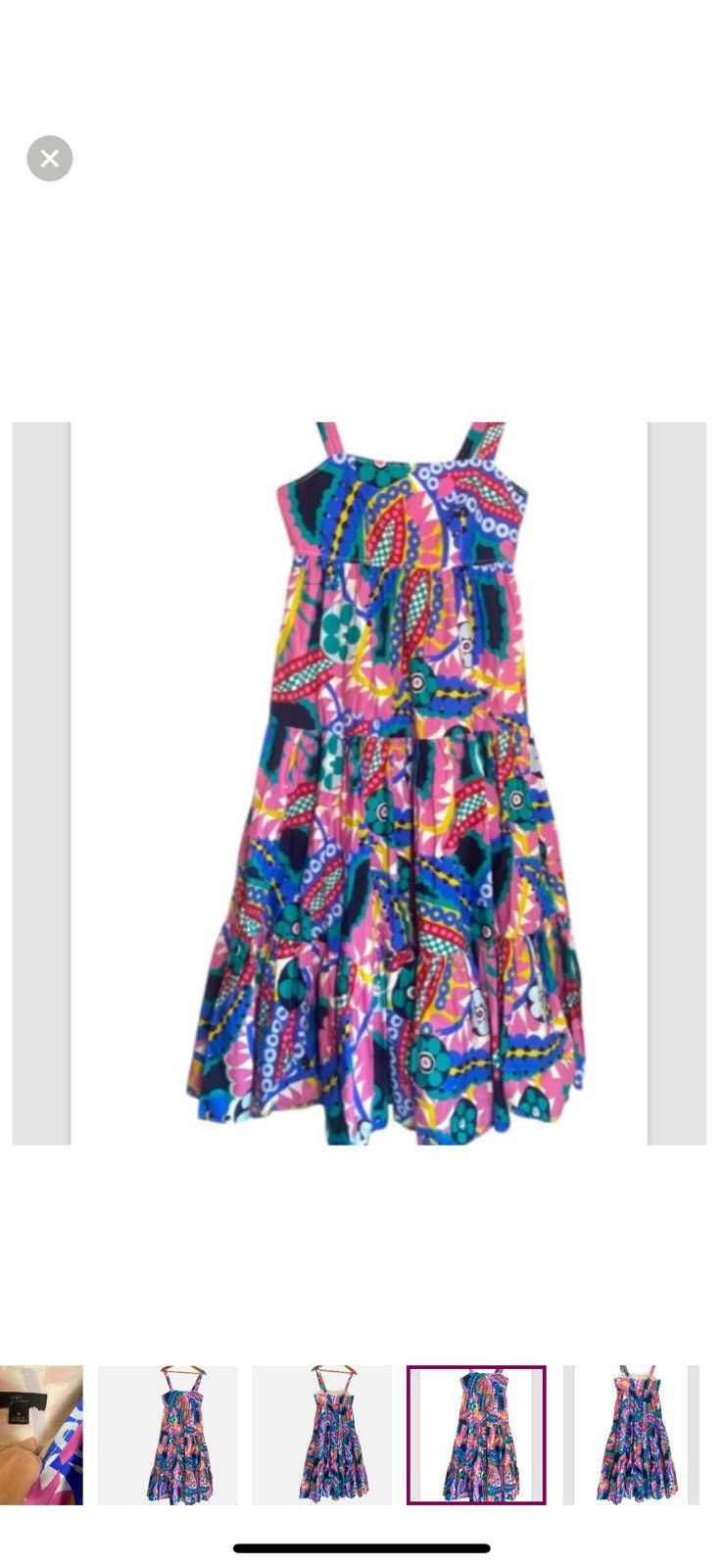 J.Crew RARE NWOT J.Crew Apron Tiered Maxi Dress Floral Size M / US 6-8 / IT 42-44 - 5 Thumbnail