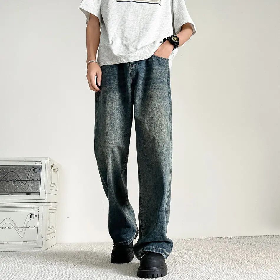 Japanese Brand × Jean Retro loose casual straight leg micro flared jeans Size US 32 / EU 48 - 6 Thumbnail