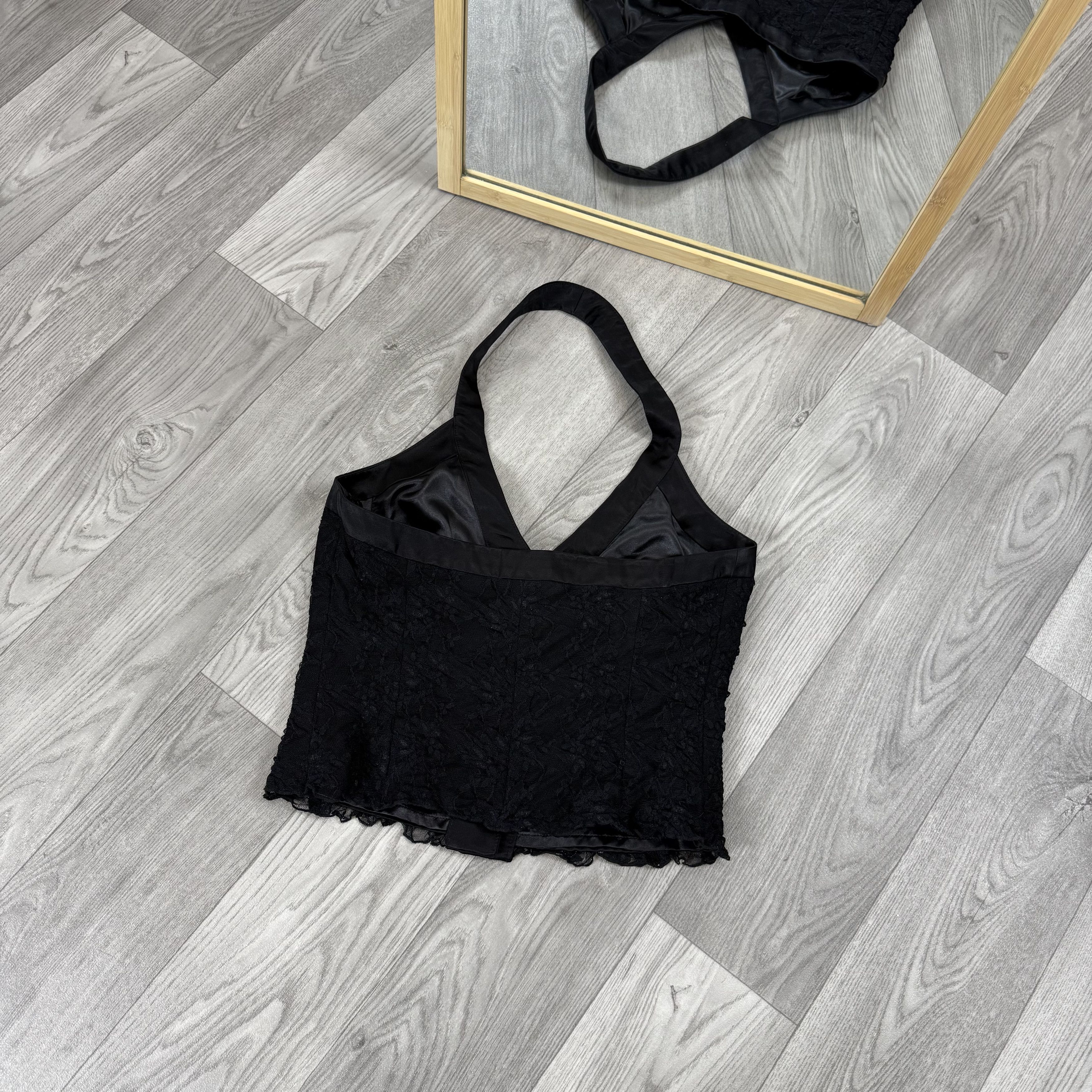 Vintage Vintage Grunge Lace Crop Top Button Up Vest Size M / US 6-8 / IT 42-44 - 4 Thumbnail