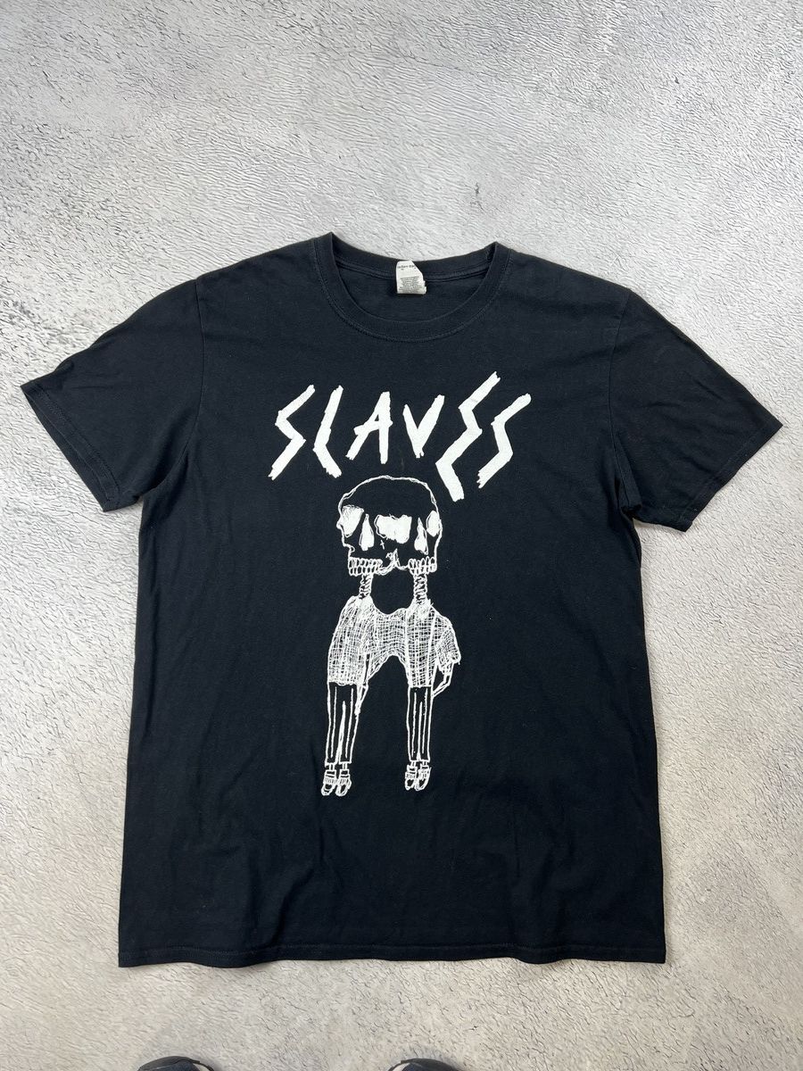 Slayer × Vintage Vintage Slaves Rock T-shirt Skull Big Logo Slayer Size US L / EU 52-54 / 3 - 1 Thumbnail