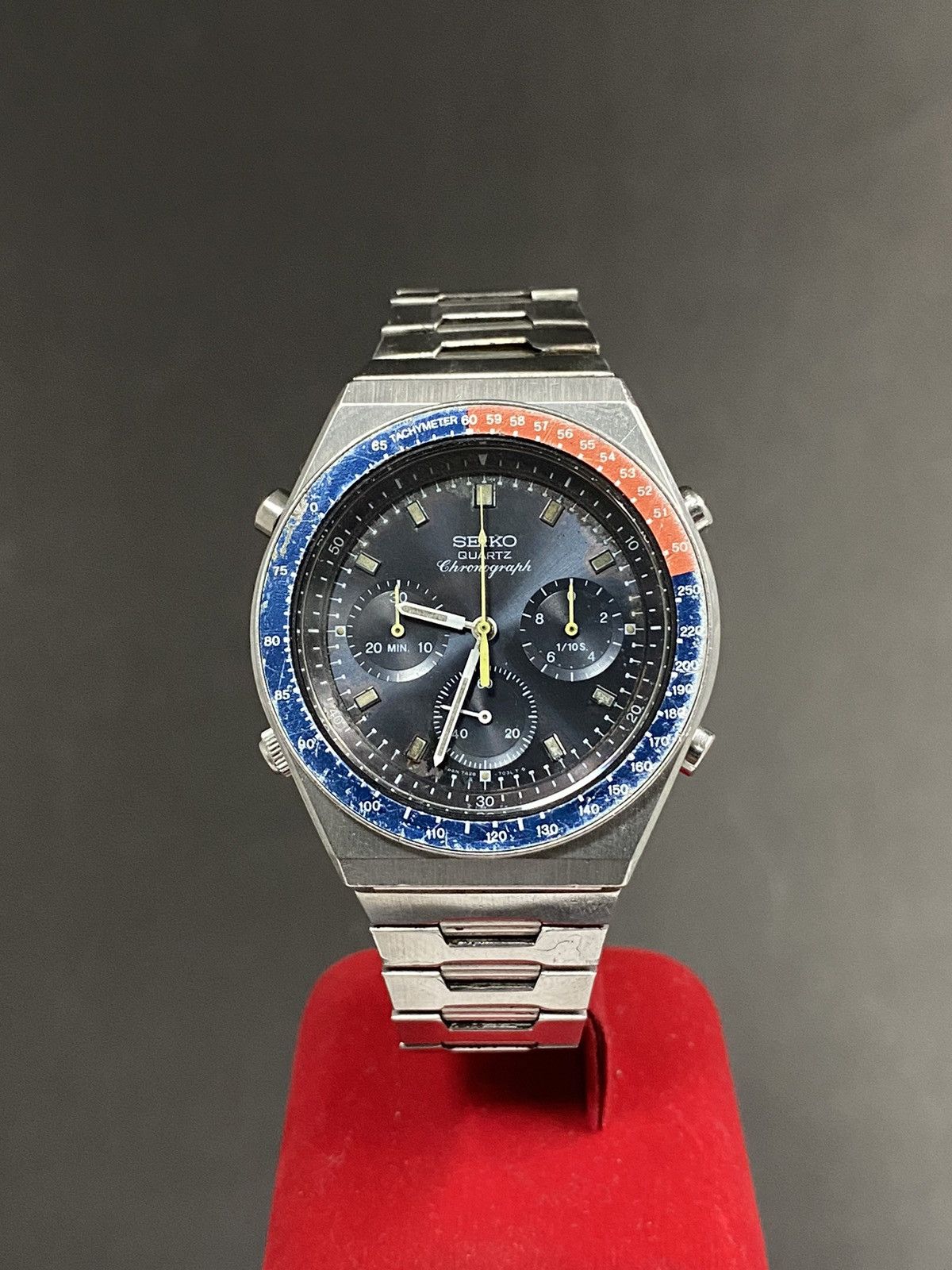 Seiko Pepsi 7A28-703A Chronograph Quartz MenS Watch in Black, Men's