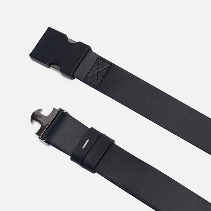 Maison Margiela [OS] Push Release Buckle Belt in Black Leather Size ONE SIZE - 10 Thumbnail