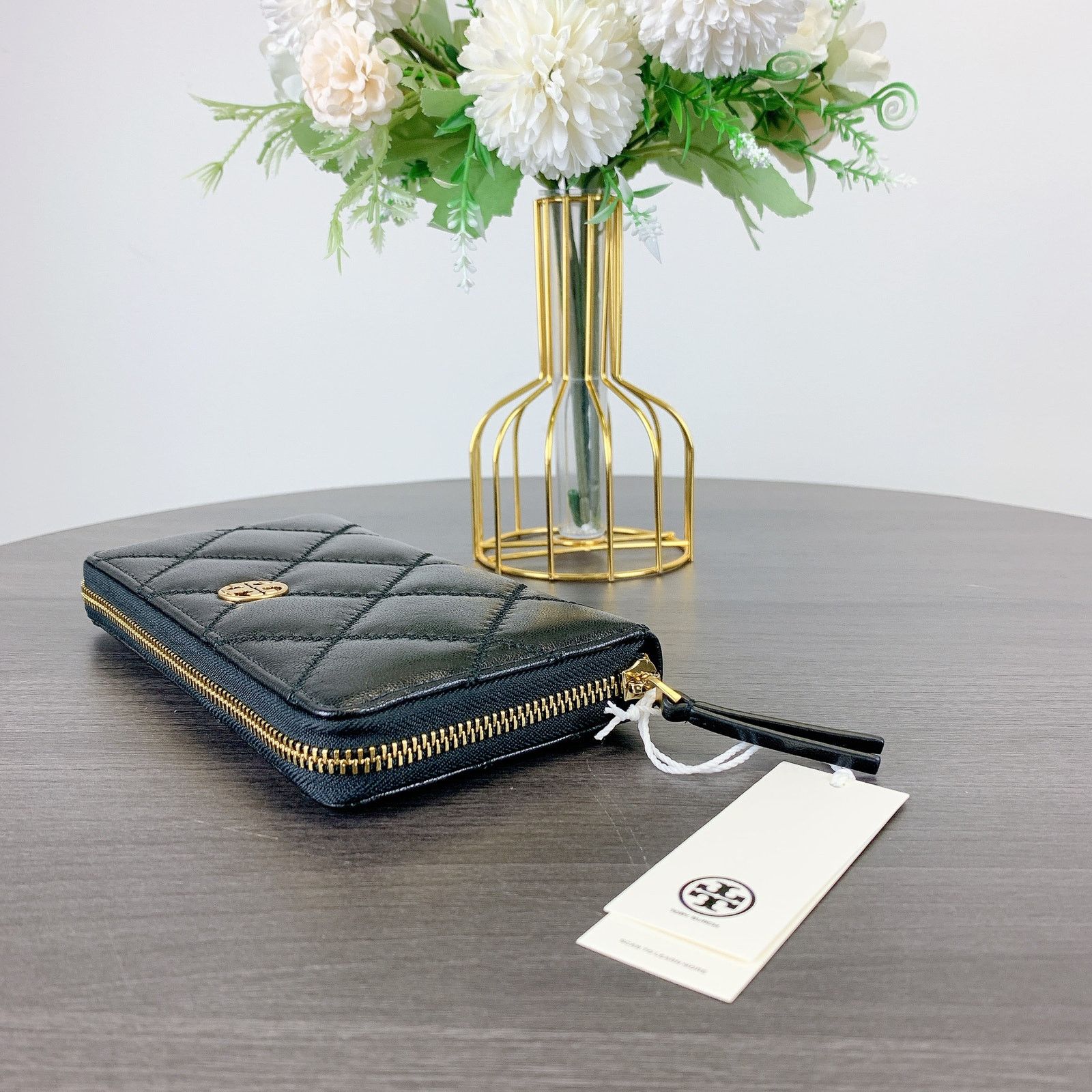 Tory Burch Tory Burch 159228 WILLA ZIP CONTINENTAL WALLET IN BLACK Size ONE SIZE - 2 Thumbnail
