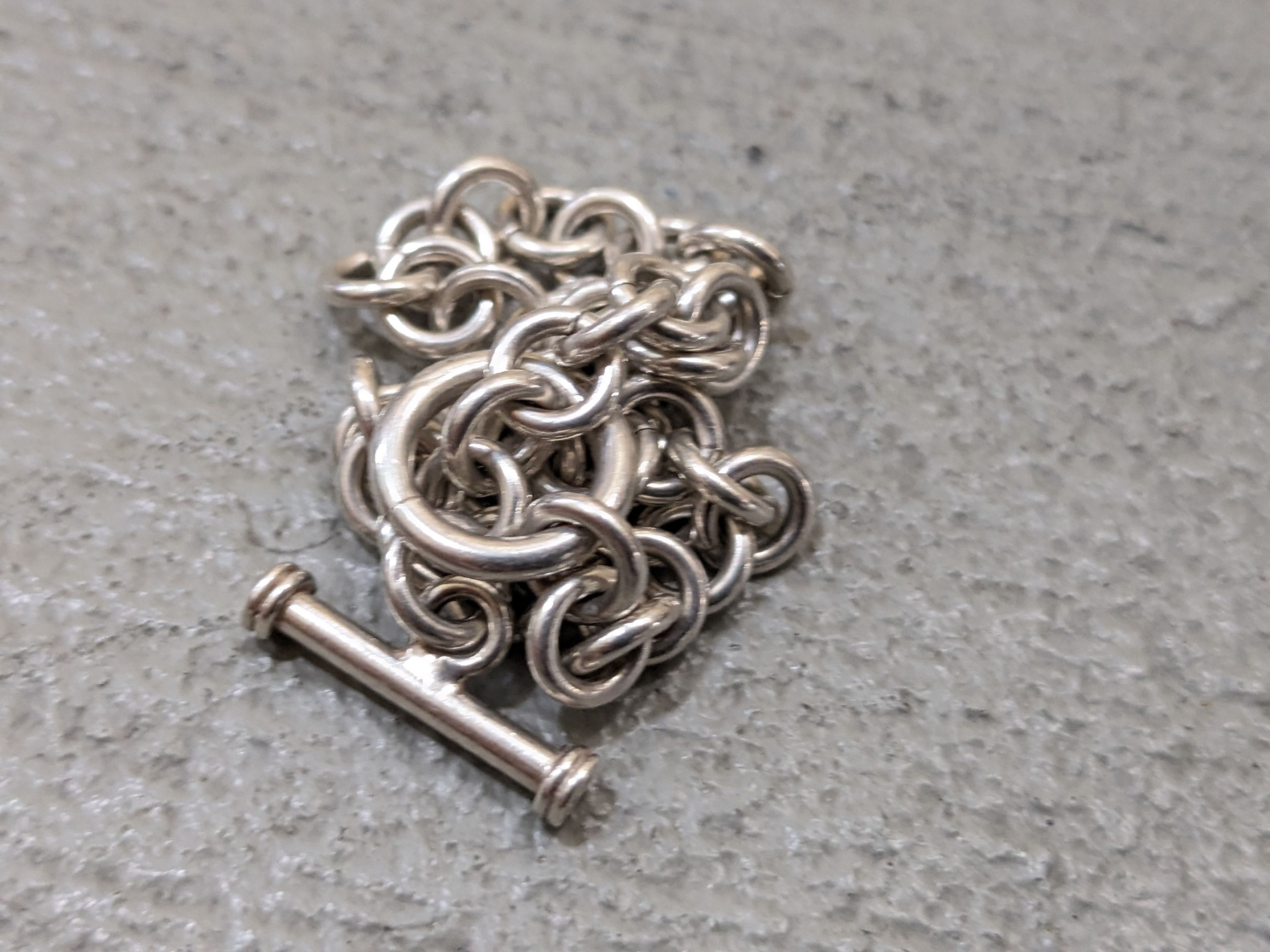 Jewelry Vintage Sterling Silver Bracelet Rolo Round 7" Chain Link Size ONE SIZE - 7 Thumbnail