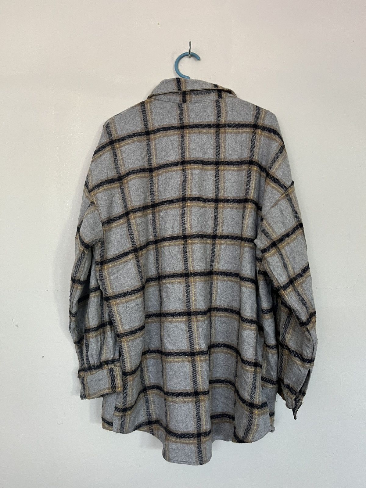 If Six Was Nine 💥Vintage 90s Lefty Button Wool Flannel Shadow Plaid Size US M / EU 48-50 / 2 - 8 Thumbnail