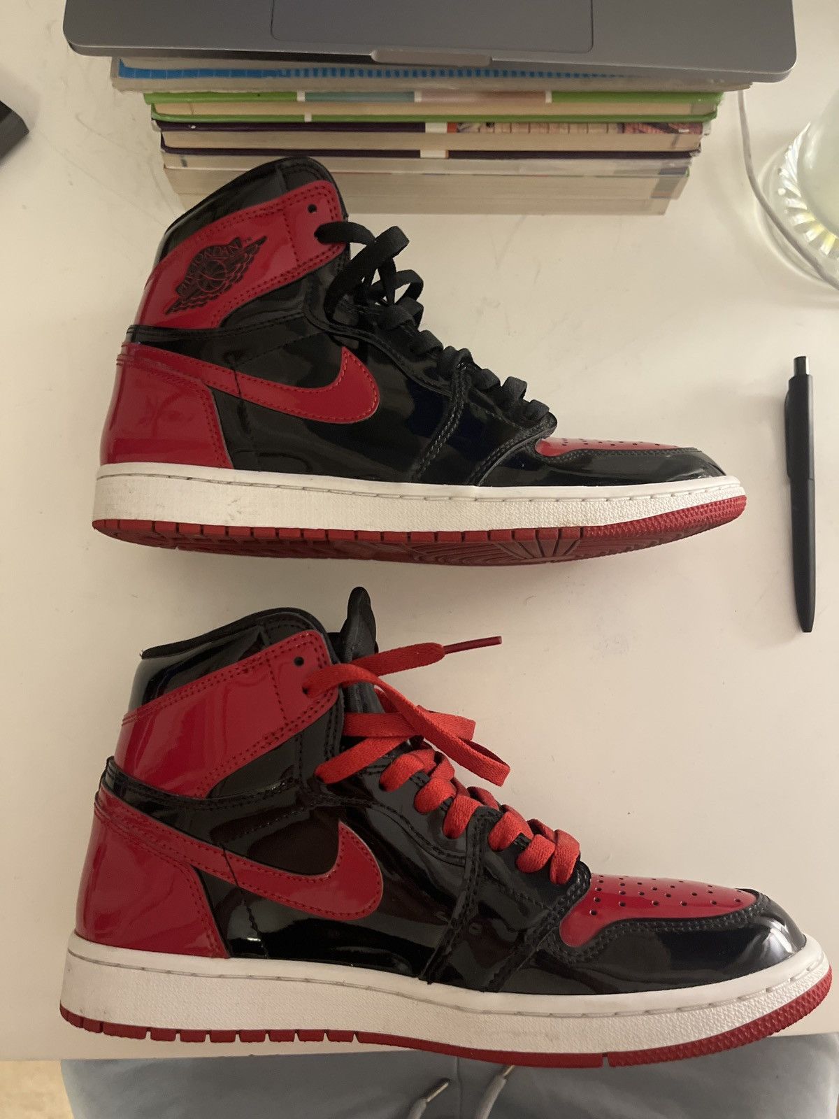 Jordan Brand × Nike Nike Jordan OG Patent Bred Size US 9 / EU 42 - 2 Thumbnail