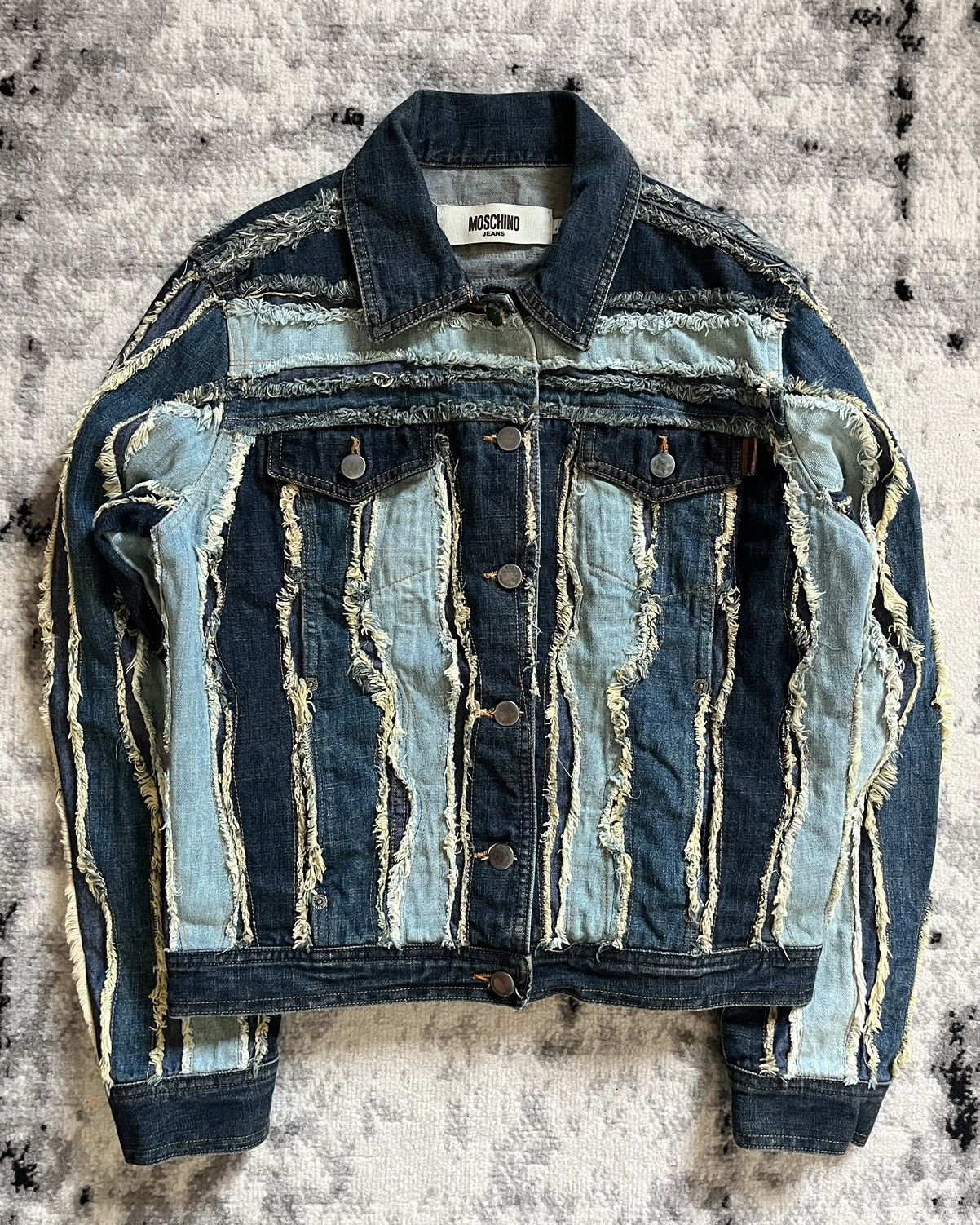 Moschino 00s Moschino Layered Faded Denim Jacket | Grailed