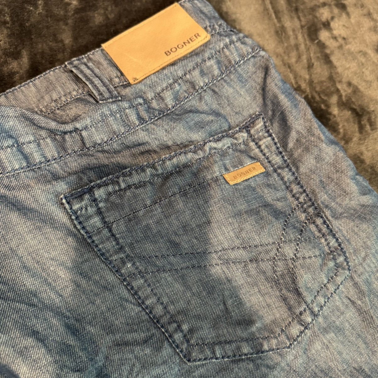 Bogner Blue Bogner Cotton/Linen Denim Jeans Pants Size 42 / EU 56 Size US 42 / EU 58 - 7 Thumbnail