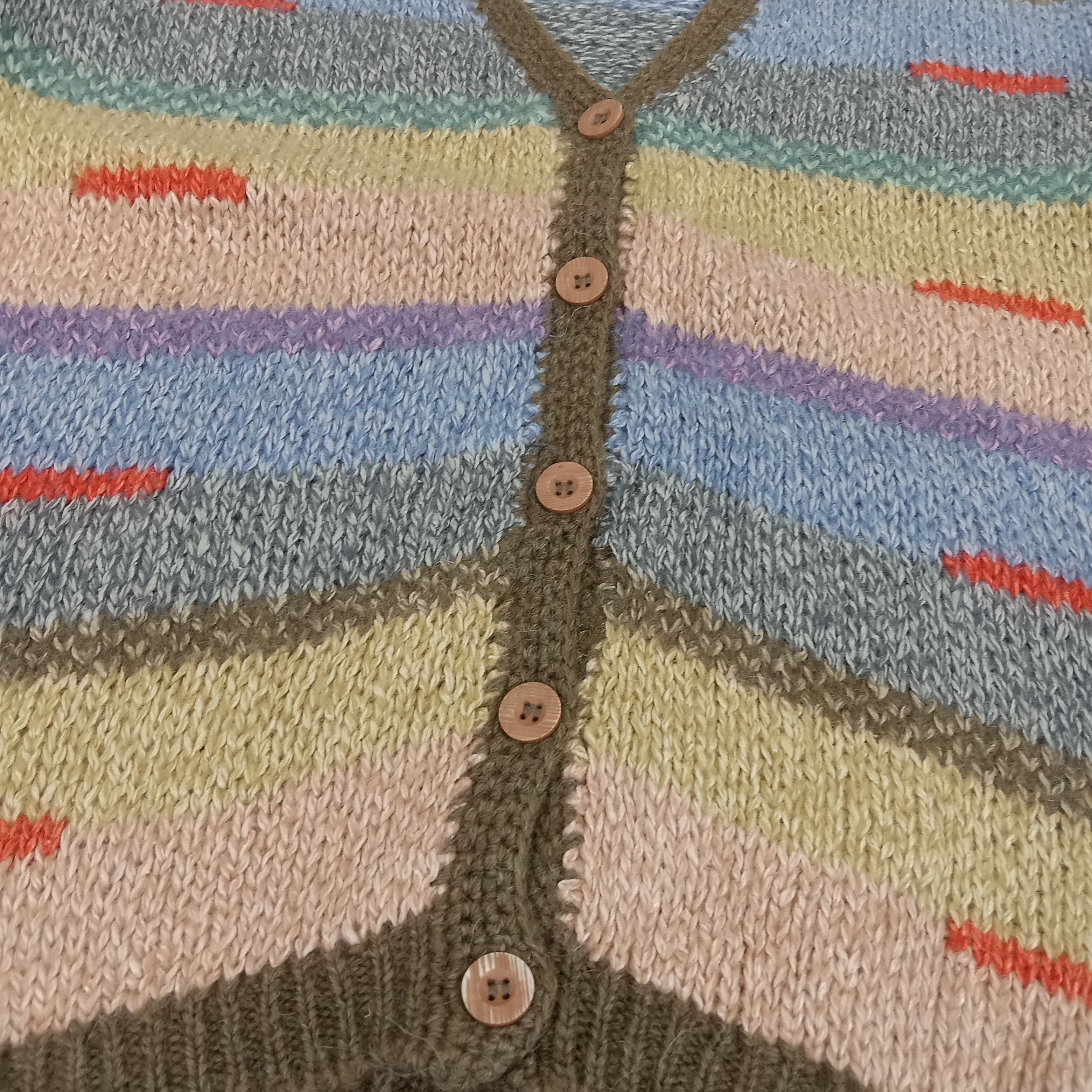 Vintage Cardigan Japanese Style Knitwear Sweater Size S / US 4 / IT 40 - 2 Thumbnail