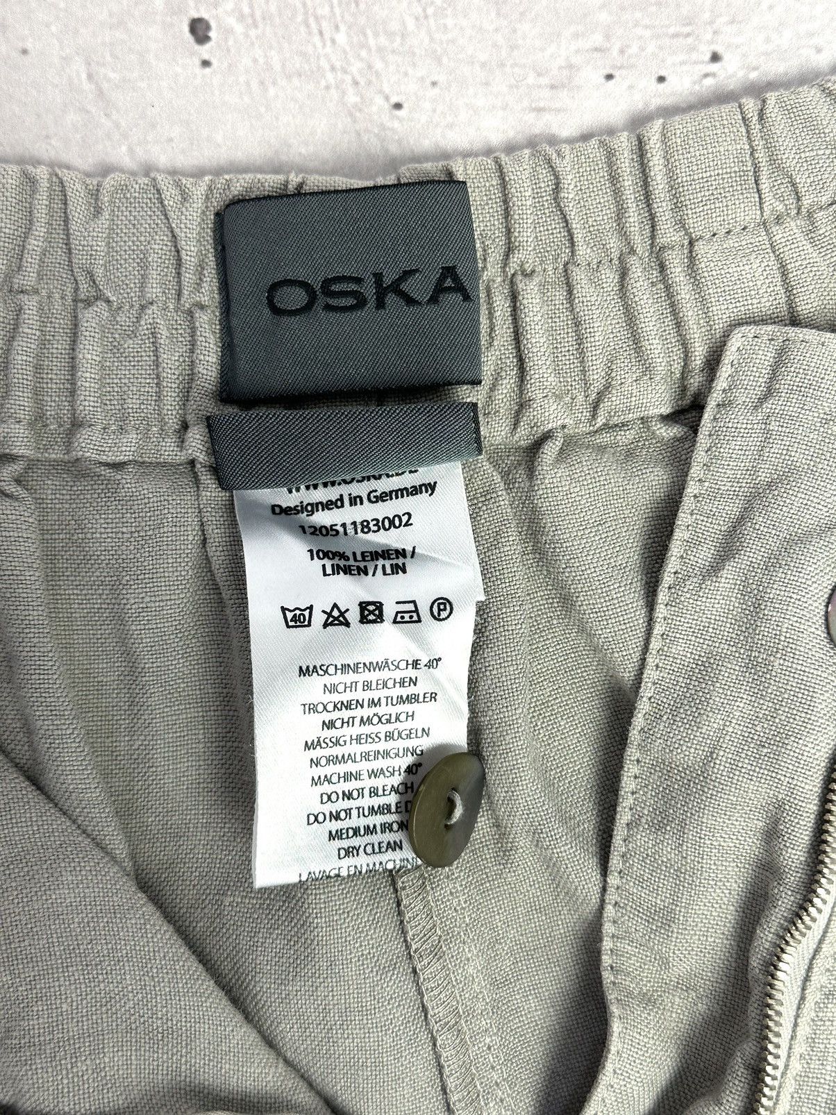 If Six Was Nine Vintage OSKA Linen Japanese Grey Pants Size 30" / US 8 / IT 44 - 8 Thumbnail