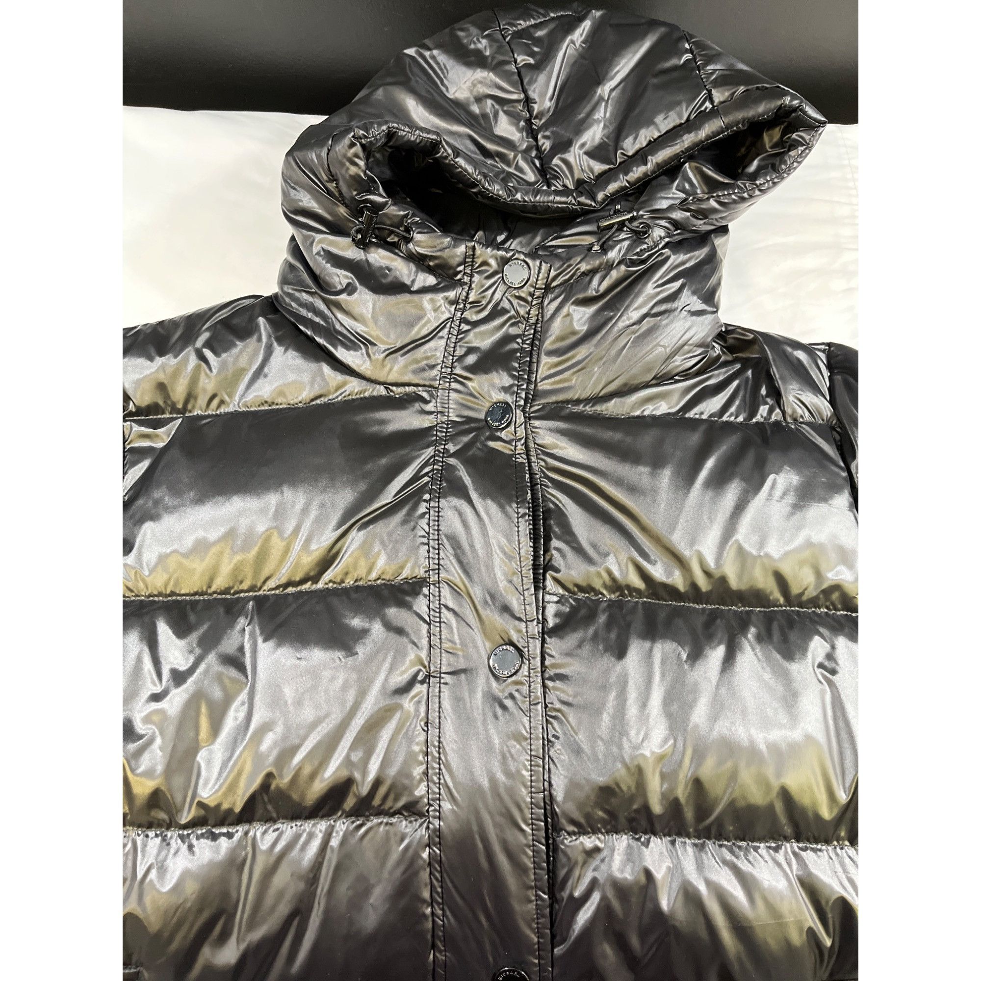 Michael Kors Michael Michael Kors Womens Black Puffer Coat Size XL SKU 66 Size XL / US 12-14 / IT 48-50 - 3 Thumbnail