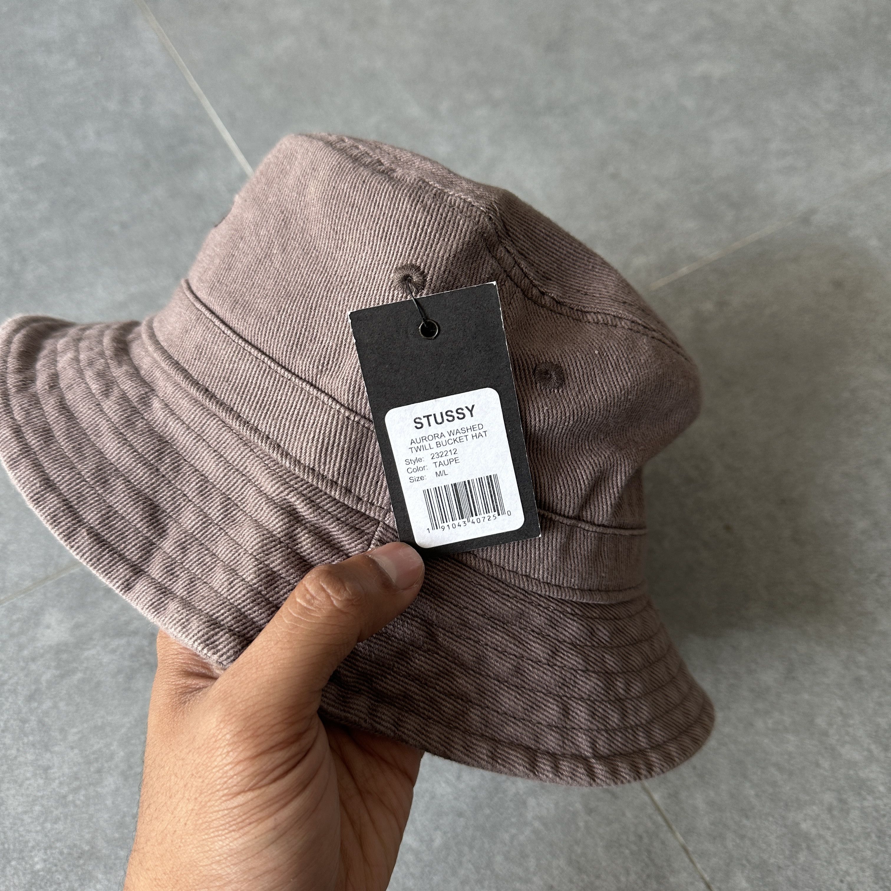 Vintage STUSSY WASHED TWILL BUCKET HAT M/L TAUPE Size ONE SIZE - 7 Thumbnail