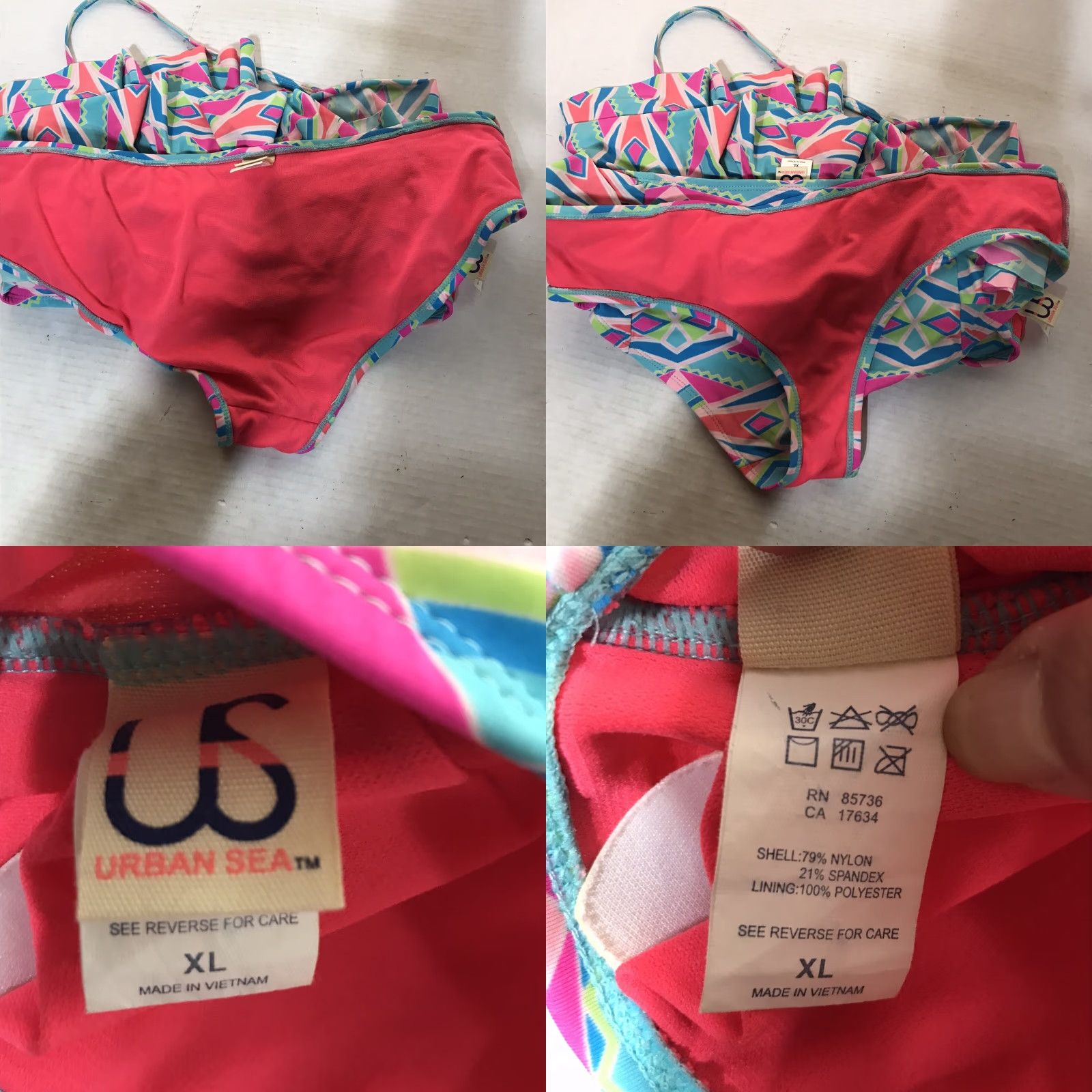 Vintage Urban Sea Vintage Halter Top Bikini Bottoms Swimsuit Womens Size XL Size XL / US 12-14 / IT 48-50 - 8 Thumbnail