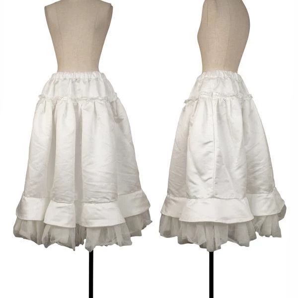 Other Comme Des Garcons size S White Retro Yarn Design Skirt Size 24" / US 00 / IT 34 - 1 Thumbnail