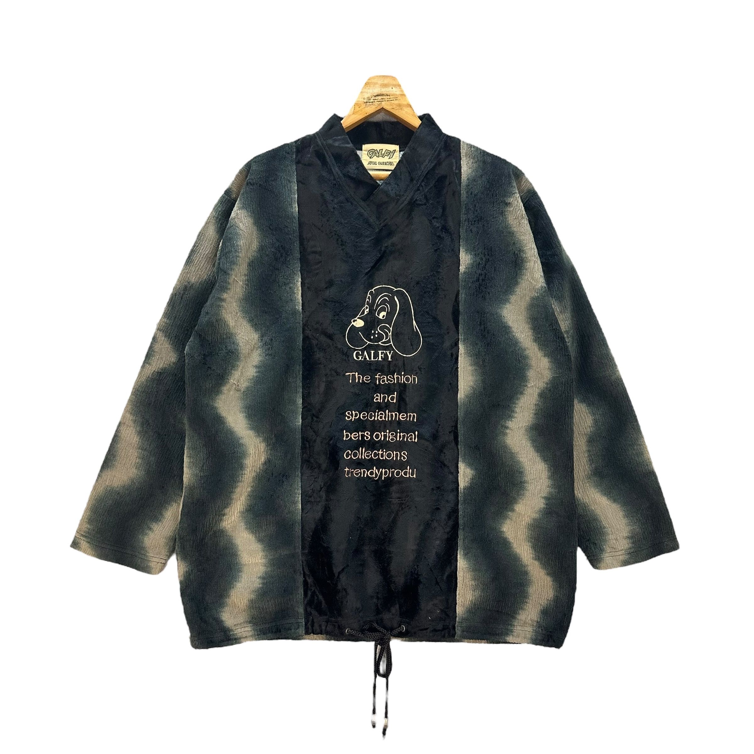 Japanese Brand GALFY VELVET V NECK OVERSIZED SWEATER #8745-024 Size US L / EU 52-54 / 3 - 1 Thumbnail