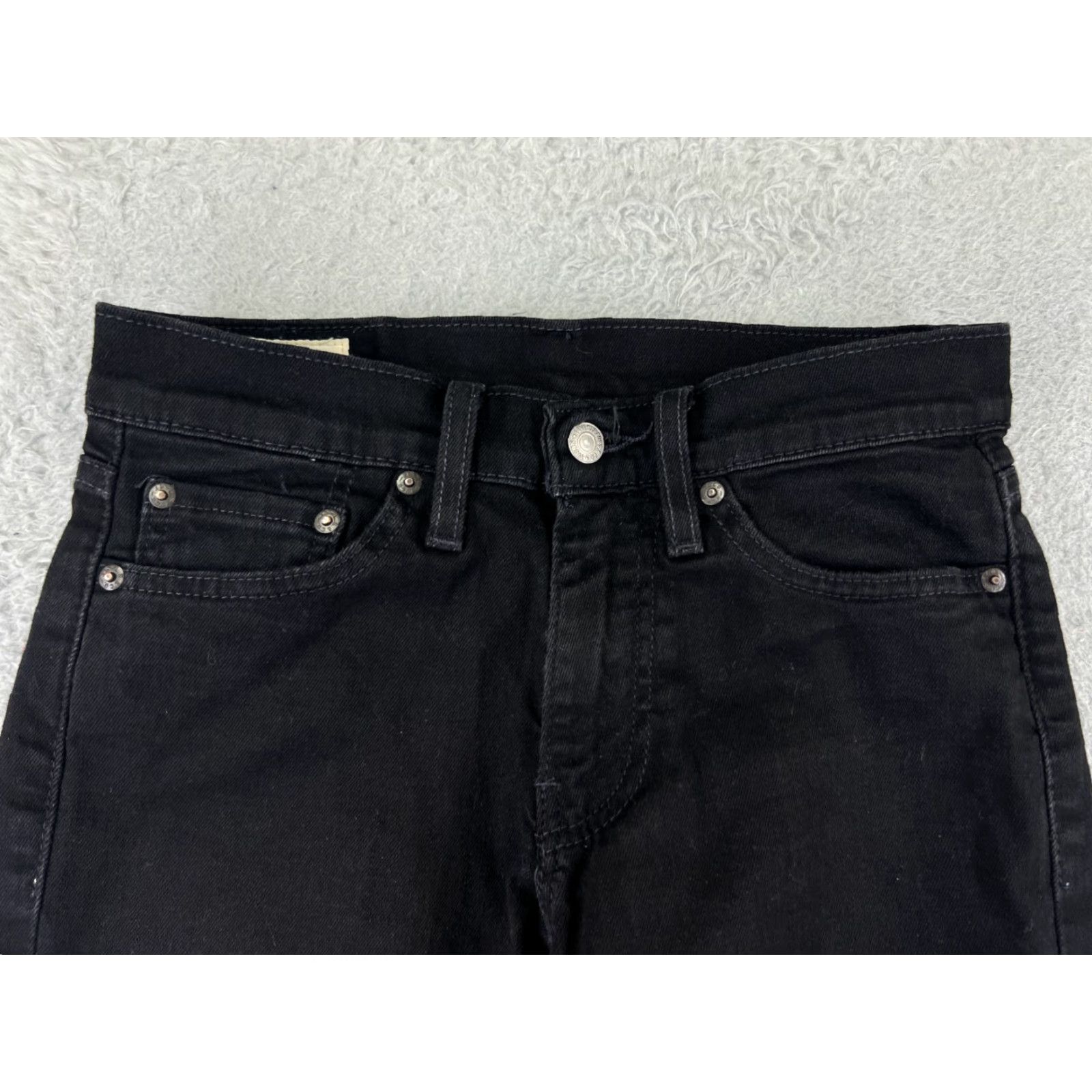 Levi's Levis Jeans Regular 511 Levi's 500 Series 29 Black Denim 28x30 Cotton Blend Zip 5-Pocket Mens Jeans Size US 29 - 4 Thumbnail
