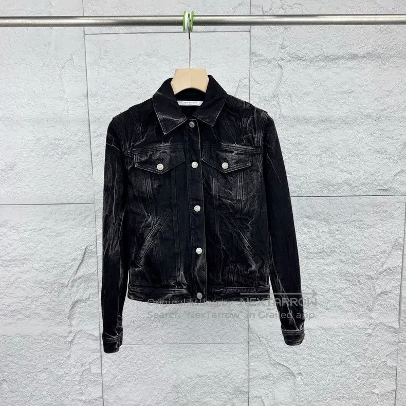Givenchy Givenchy Size36 Black Washed Distressed Denim Jacket Size US M / EU 48-50 / 2 - 1 Thumbnail