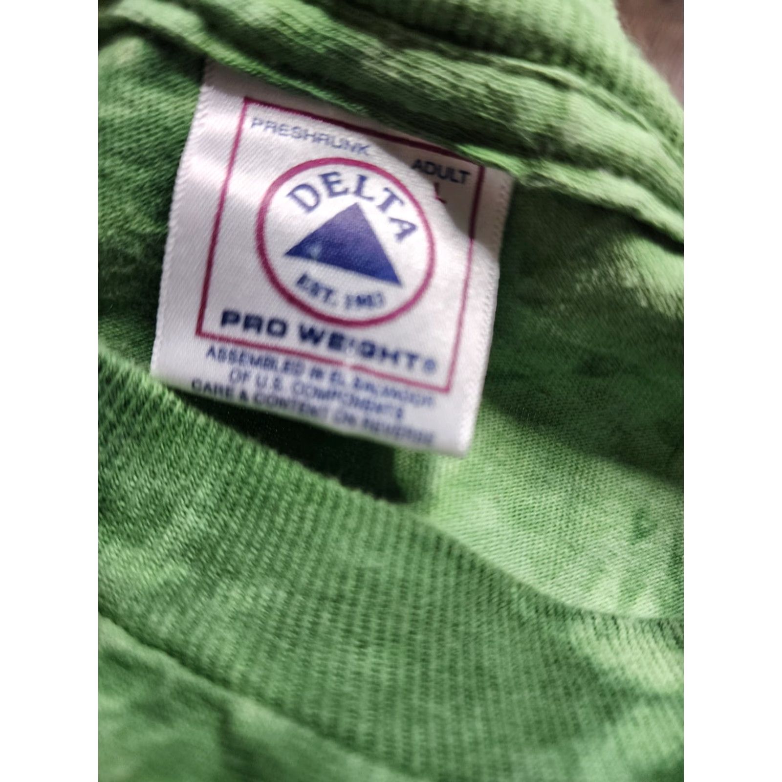 Delta VINTAGE Delta Men's T-Shirt Large Green Irish Leprechaun St Patrick's Day Short Sleeve Crew Neck Cotton All Seasons Size US L / EU 52-54 / 3 - 4 Thumbnail