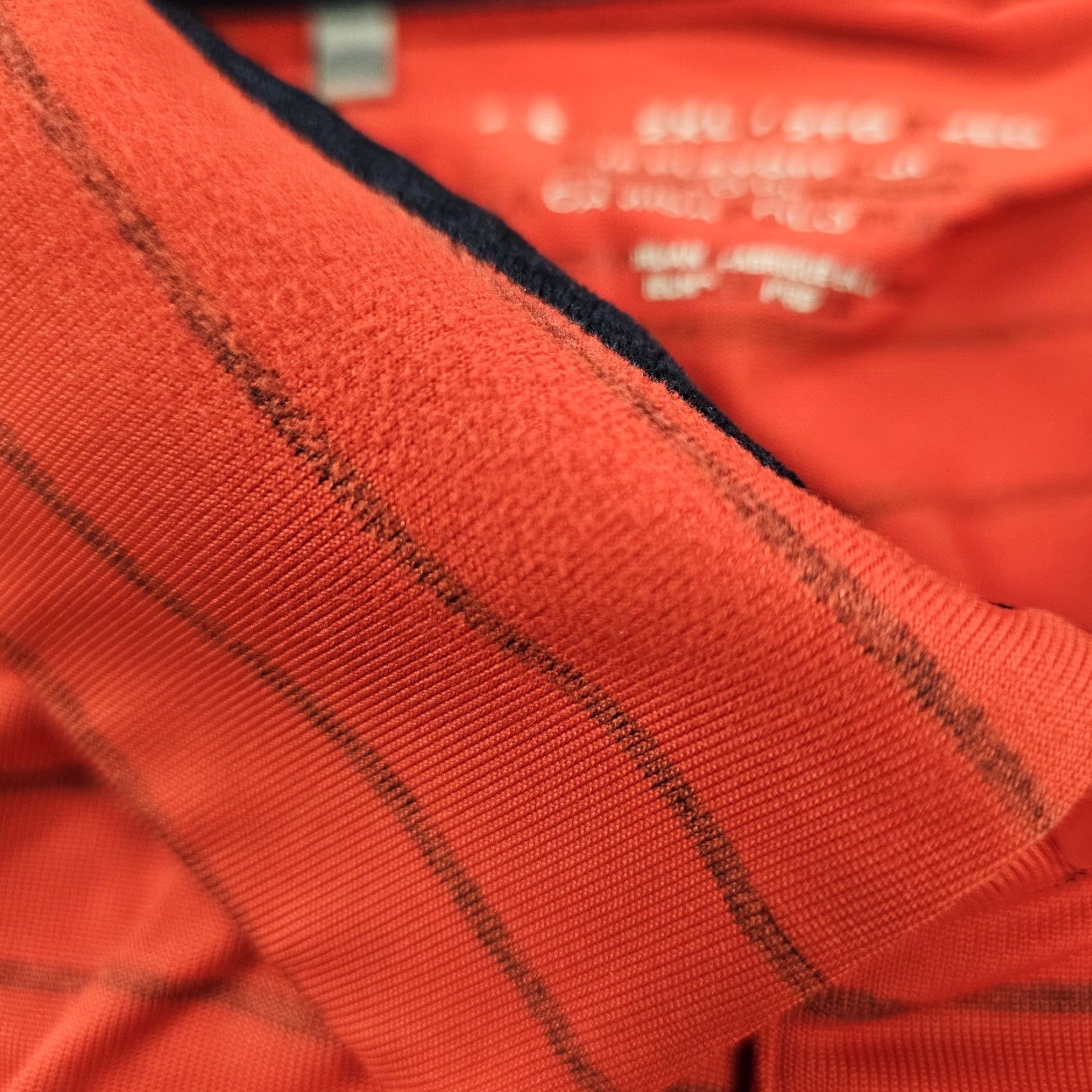Under Armour VINTAGE Under Armour Playoff Polo Shirt Men's 2XL Orange Black Stripe Performance UPF Size US XXL / EU 58 / 5 - 2 Thumbnail