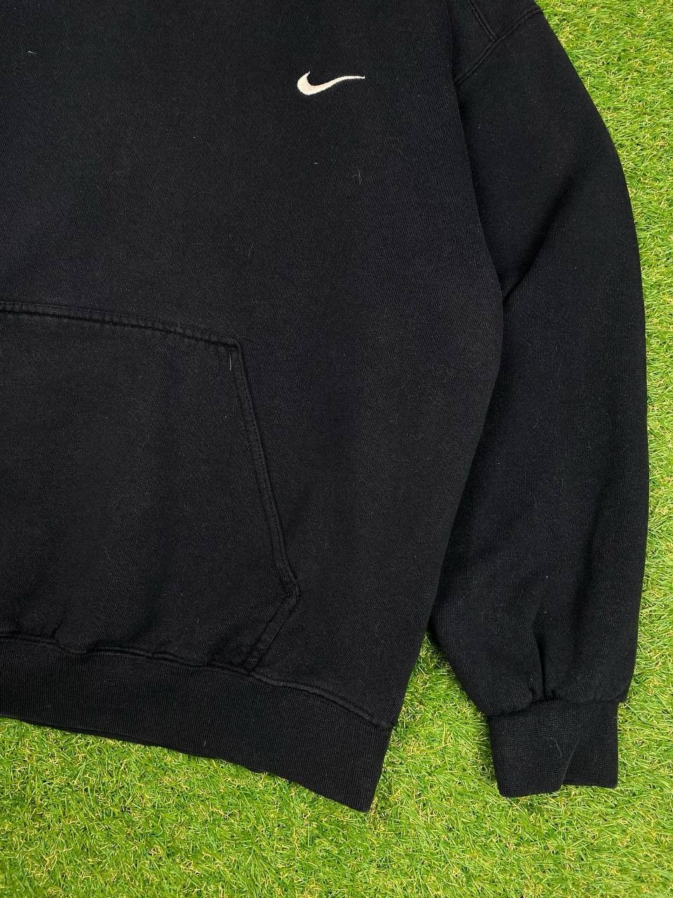 Nike × Vintage Vintage Nike 90s Washed Black y2k Hoodie Size US M / EU 48-50 / 2 - 5 Thumbnail