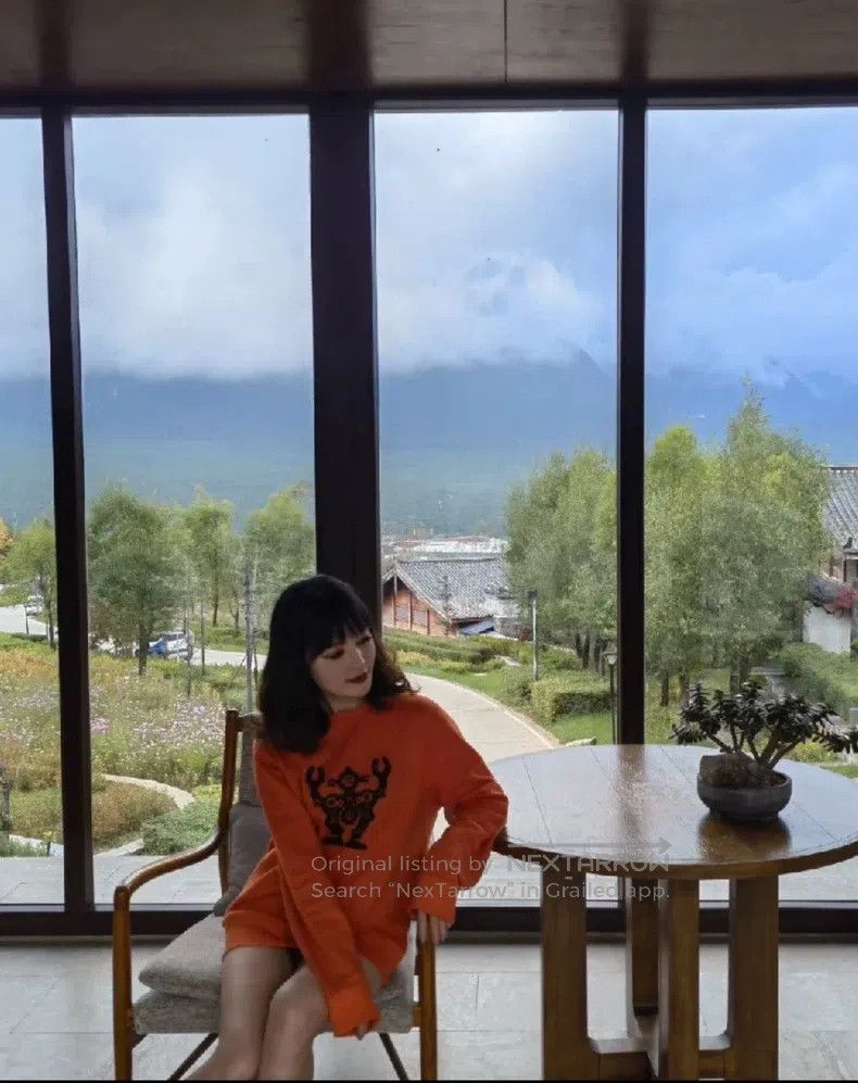 Hermes Hermes Orange Robot Leather Hooded Sweatshirt Size US M / EU 48-50 / 2 - 7 Thumbnail
