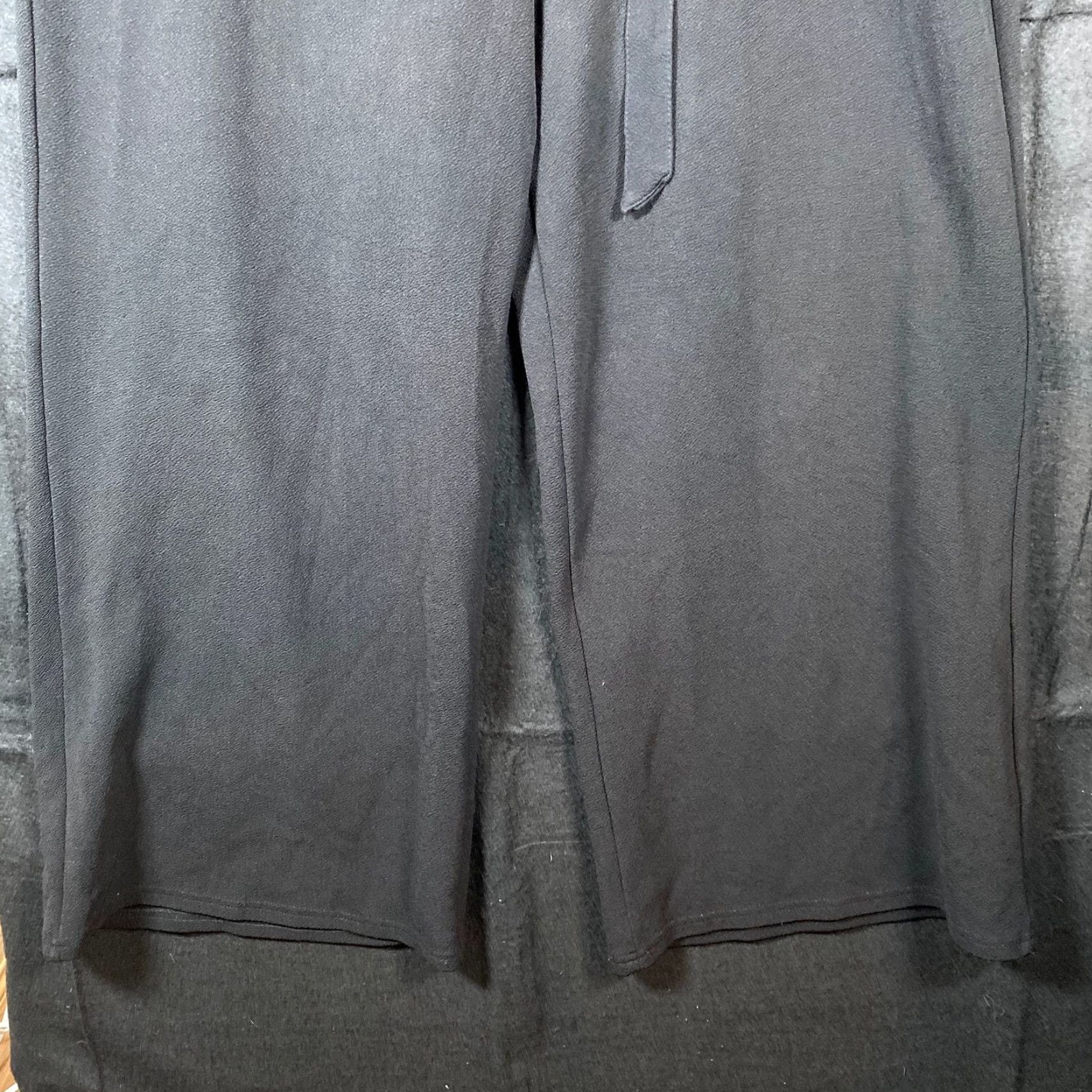 Vintage Terra & Sky Womens Sweatpants Black Pull On Cropped Lounge Stretch 1X Petite Size 37" - 3 Thumbnail