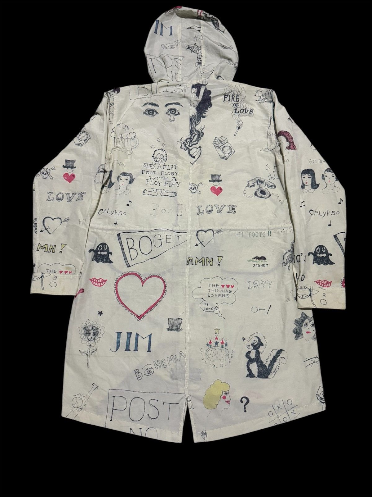 If Six Was Nine × Jean Paul Gaultier × Poeme Bohemian RARE! Graffiti RafSimon Sexy Woman BohemiansFishtail Parka Size US L / EU 52-54 / 3 - 3 Thumbnail