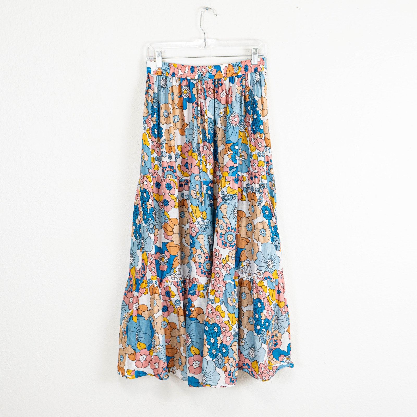 Dodo Bar Or Dodo Bar Or Retro Floral Maxi Skirt Boho Small 100% cotton Size 26" / US 2 / IT 38 - 8 Thumbnail