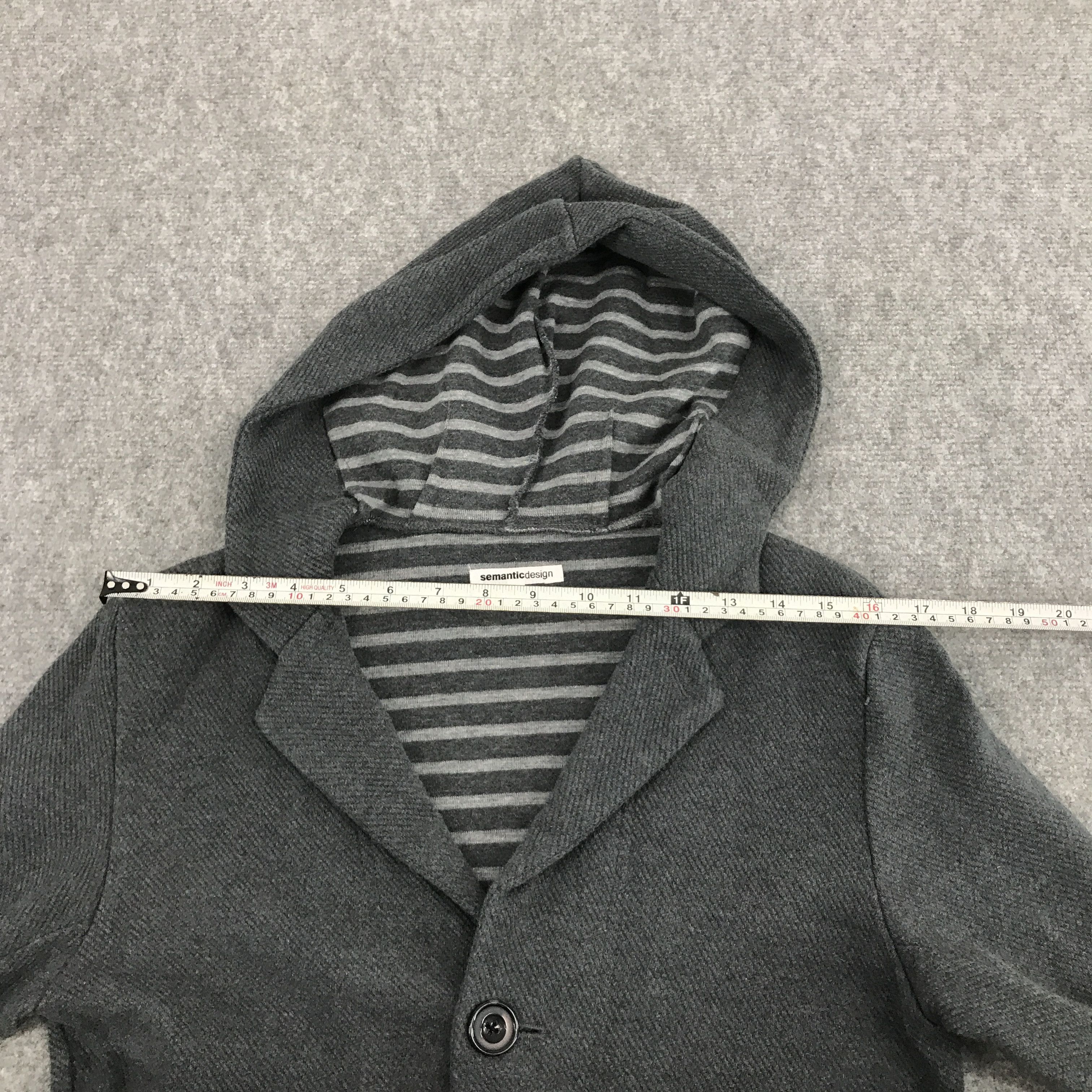 Japanese Brand × semanticdesign SEMANTICDESIGN BUTTON HOODIES STYLE BLAZER JACKET Size US M / EU 48-50 / 2 - 9 Thumbnail
