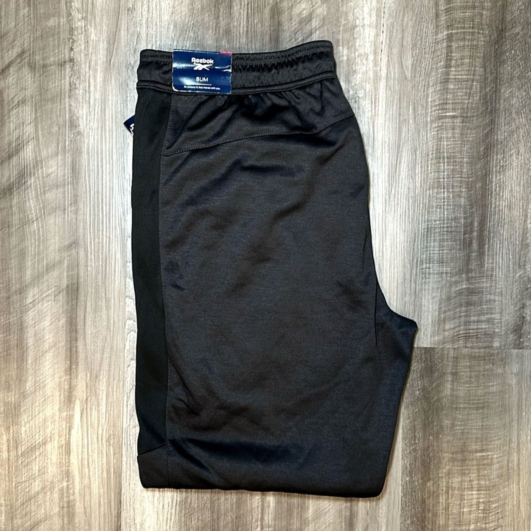 Reebok Reebok Slim Foul Line Fleece Lined Joggers XL Men Black Regular Size XL Pants Jogger Sports NP386 Size US 36 / EU 52 - 2 Thumbnail